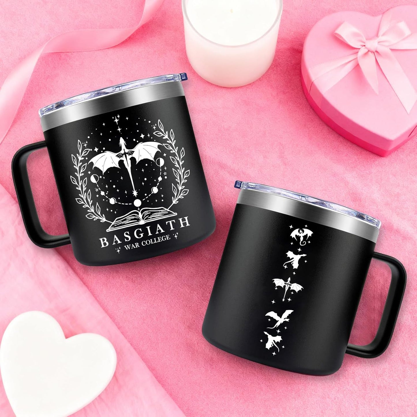 Fufendio Fourth Wing Funny Mug 14oz, Fourth Wing Gift Merch, Inspired Fantasy Book Lover Gifts, 4th Wing Bookish Dragon Merchandise