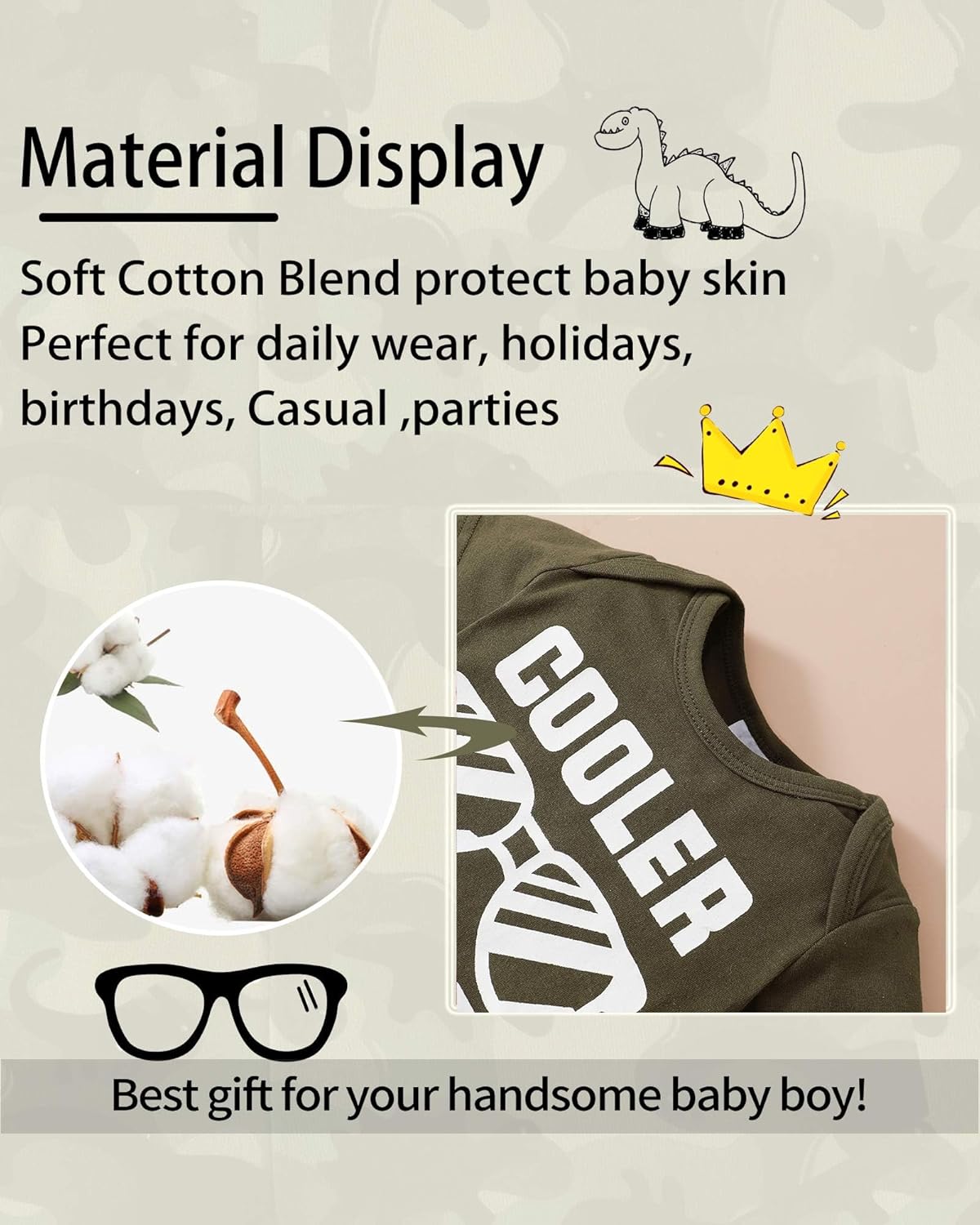 NZRVAWS Baby Boy Clothes Preemie Infant Boy Bear Outfits Jumpsuit Bodysuit Letter Print Romper