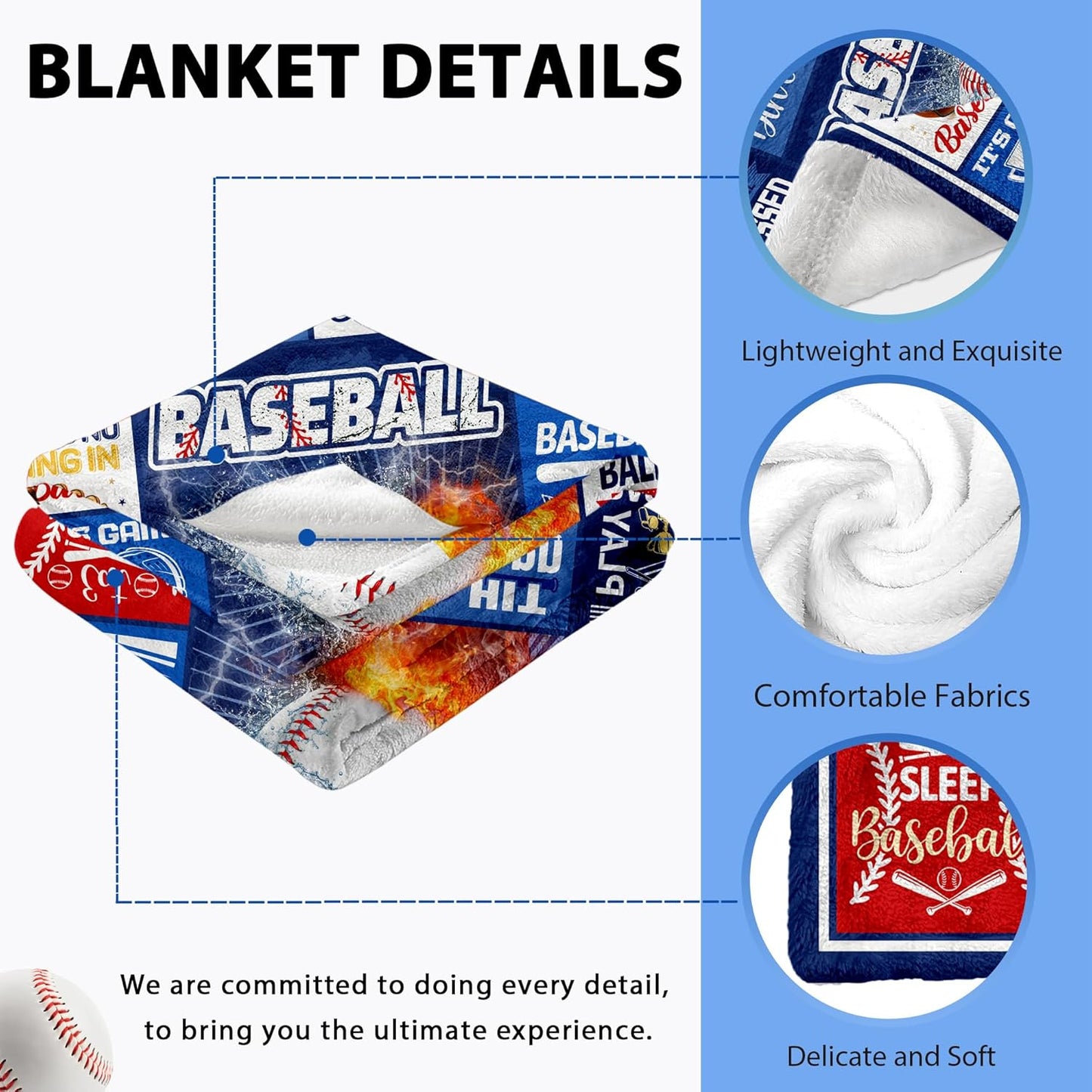 Baseball Gifts, Baseball Gifts for Boys 8-12, Baseball Gifts for Men, Best Baseball Coach Gifts, Baseball Team Gifts for Boys Adults, Baseball Gifts for ChristmasThrow Blanket 50"x60"