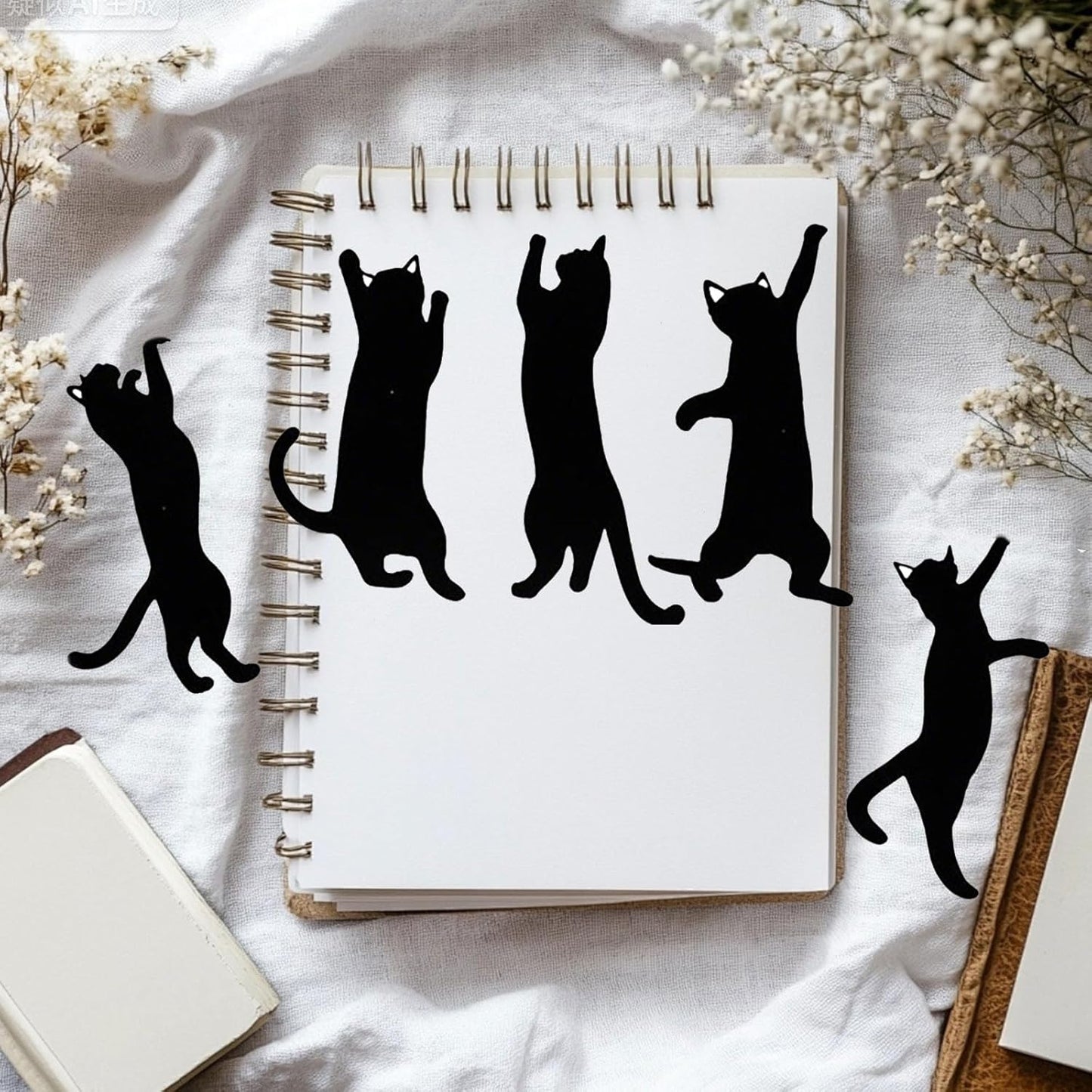 Set of 5 Artistic Feline Page Holders Rustproof Metal Craft Practical Reading Accessories Iron Bookmarks Collection Set Metal Bookmarks Page Holders