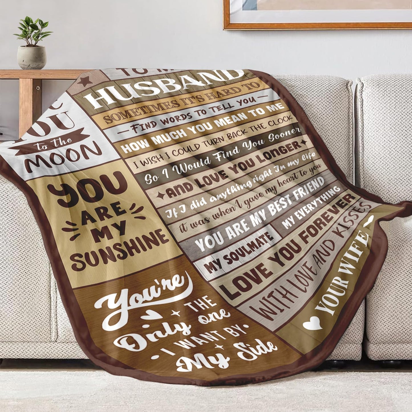 Gifts for Husband from Wife - Valentines Day Gifts for Him - Birthday Gift for Husband - Anniversary Wedding Gift for Men - Best Husband's Ever Present - to My Husbands Blanket 60"x80"