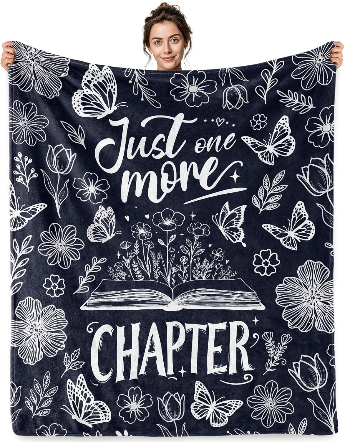 Book Lovers Gifts Soft Reading Throw Blanket for Teachers Graduation Librarians Book Clubs Cozy Bookworm Gift for Women & Men(50x60 Inch)