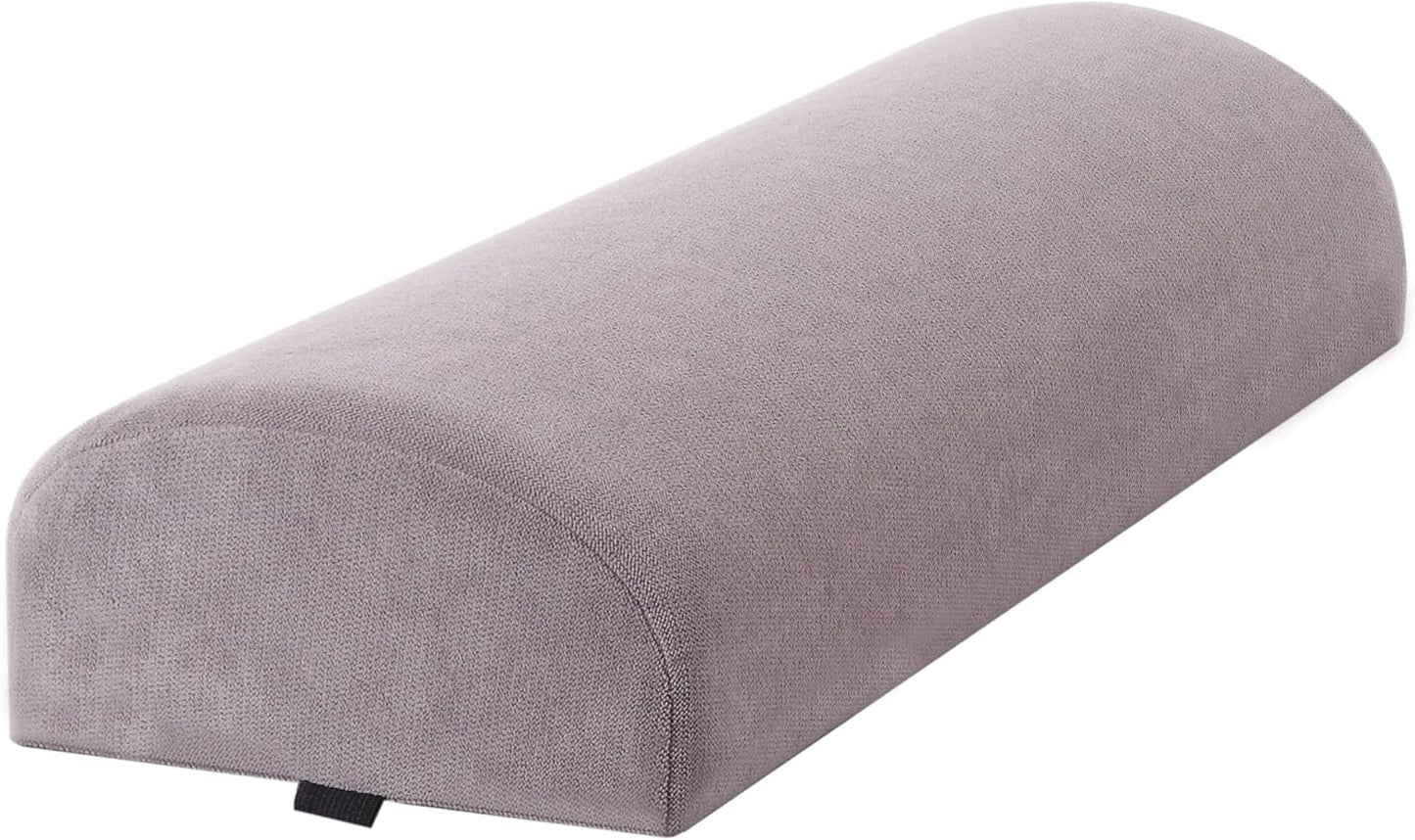 Under Knee Pillow, Half Moon Leg Pillow - Memory Foam Ergonomic Support Pillow for Side & Back Sleepers, Pain Relief & Alignment, Under Knee, Lumbar & Multi-Use Bolster Gray