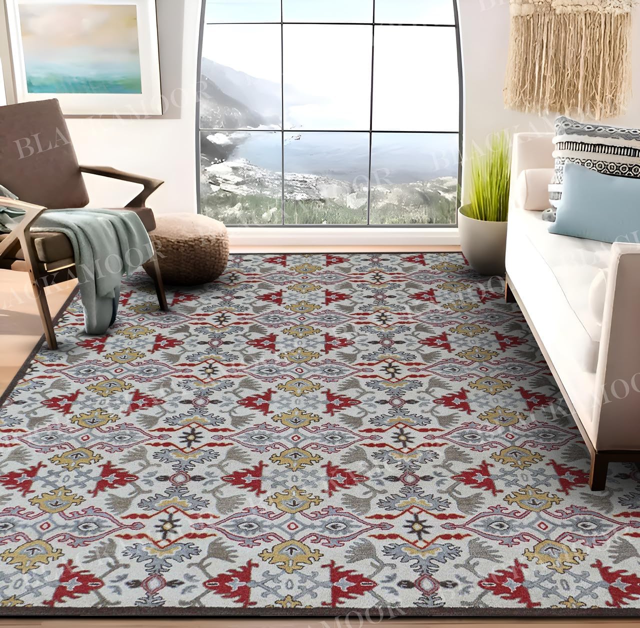 Dolphin Multi Handmade Tufted Wool Area Rug