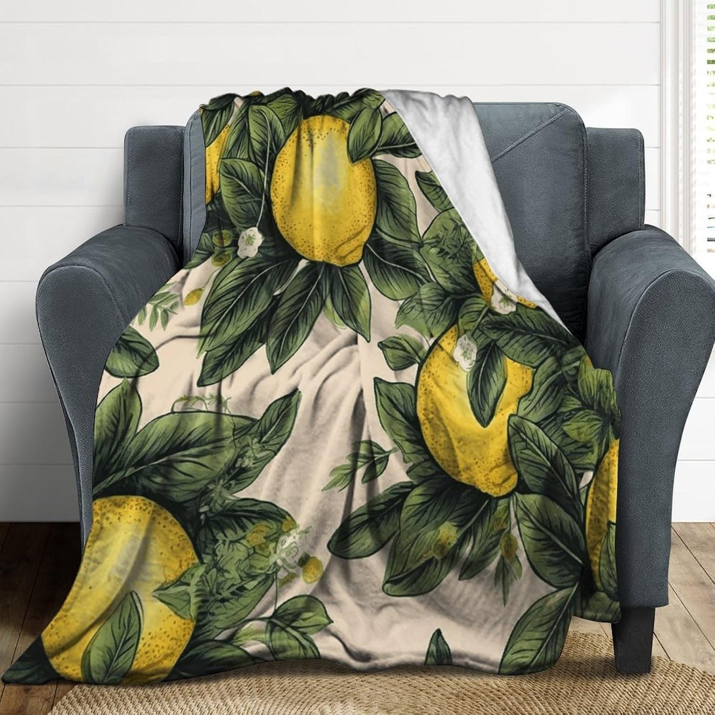 Lemon Throw Blanket for Couch Super Soft Warm Lightweight Throw Blankets Cozy Flannel Bed Blanket Cute Decorative Blankets for All Seasons Home Decor Gift 60"*80"（150 * 200cm）