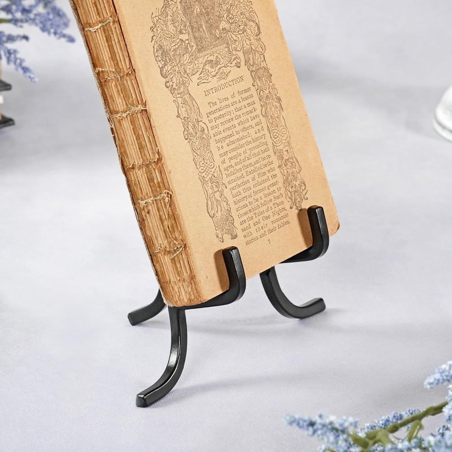 Bard's Small Black Wrought Iron Easel, 6" H x 5.5" W x 4" D (For 6" - 8.5" Plates)
