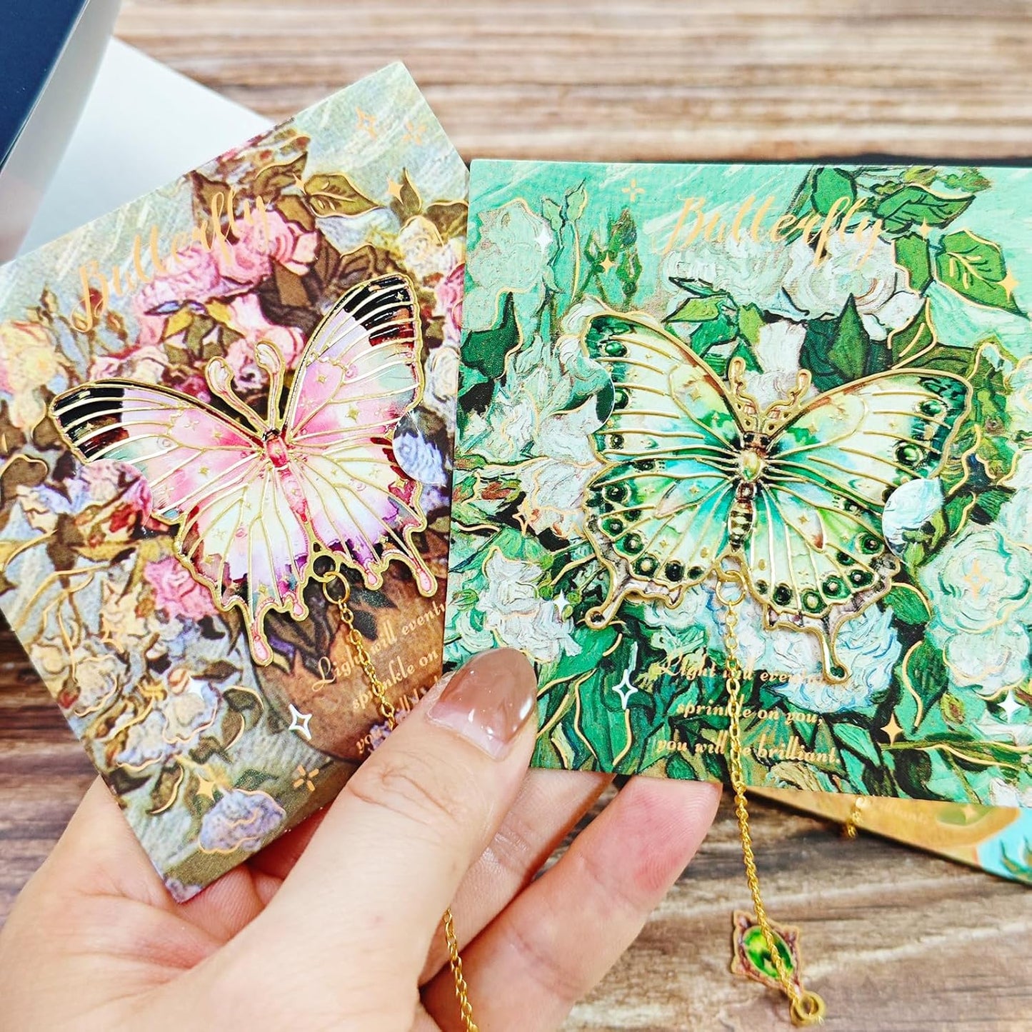4Pcs Fancy Butterfly Bookmark, Pretty Metal Bookmarks, Book Marks for Reading Women, Cute Unique Bookmarker Reading Accessories, Birthday Graduation Gifts 2026 for Readers Book Lovers Students