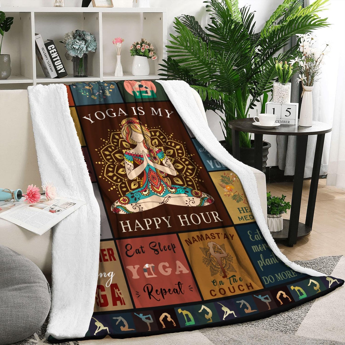 Generic Yoga Blanket Gifts for Women Lovers, Instructors - Outdoors Travel, Zen Meditation Decor - 50 * 60