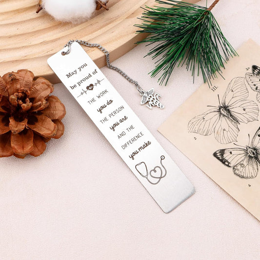 Nurse Appreciation Gifts for Women Reading Lovers Metal Bookmark Book Accessories Nurses Week Nursing Student School Nurse Gifts RN Practitioner Graduation Retirement Christmas Birthday Gift