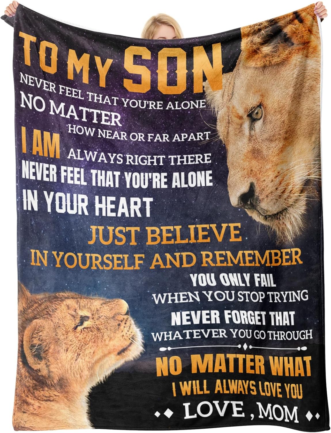 Gifts for Son, Son Gifts from Mom, Birthday Gift for Sons Adult, Sons Gift for Birthday Christmas Fathers Day Graduation Valentines Day Ideas Gifts for MySon Fleece Blanket 60"×50"
