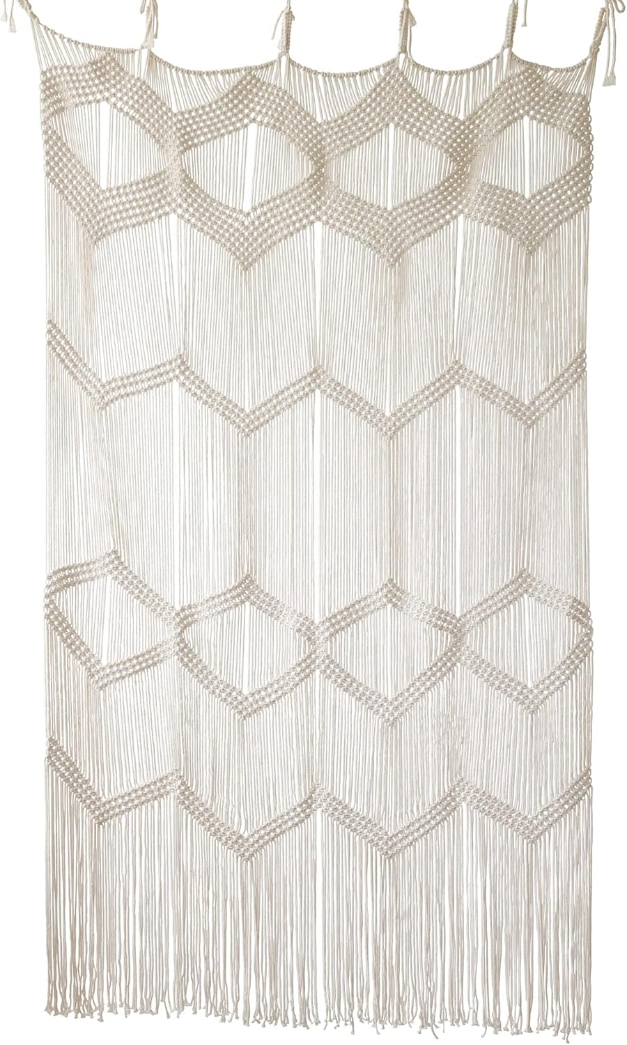 Flber Macrame Curtain Window Macrame Room Divider Doorway Curtain Boho Macrame Wall Hanging Living Room Bedroom Decor 42" W x 75" H