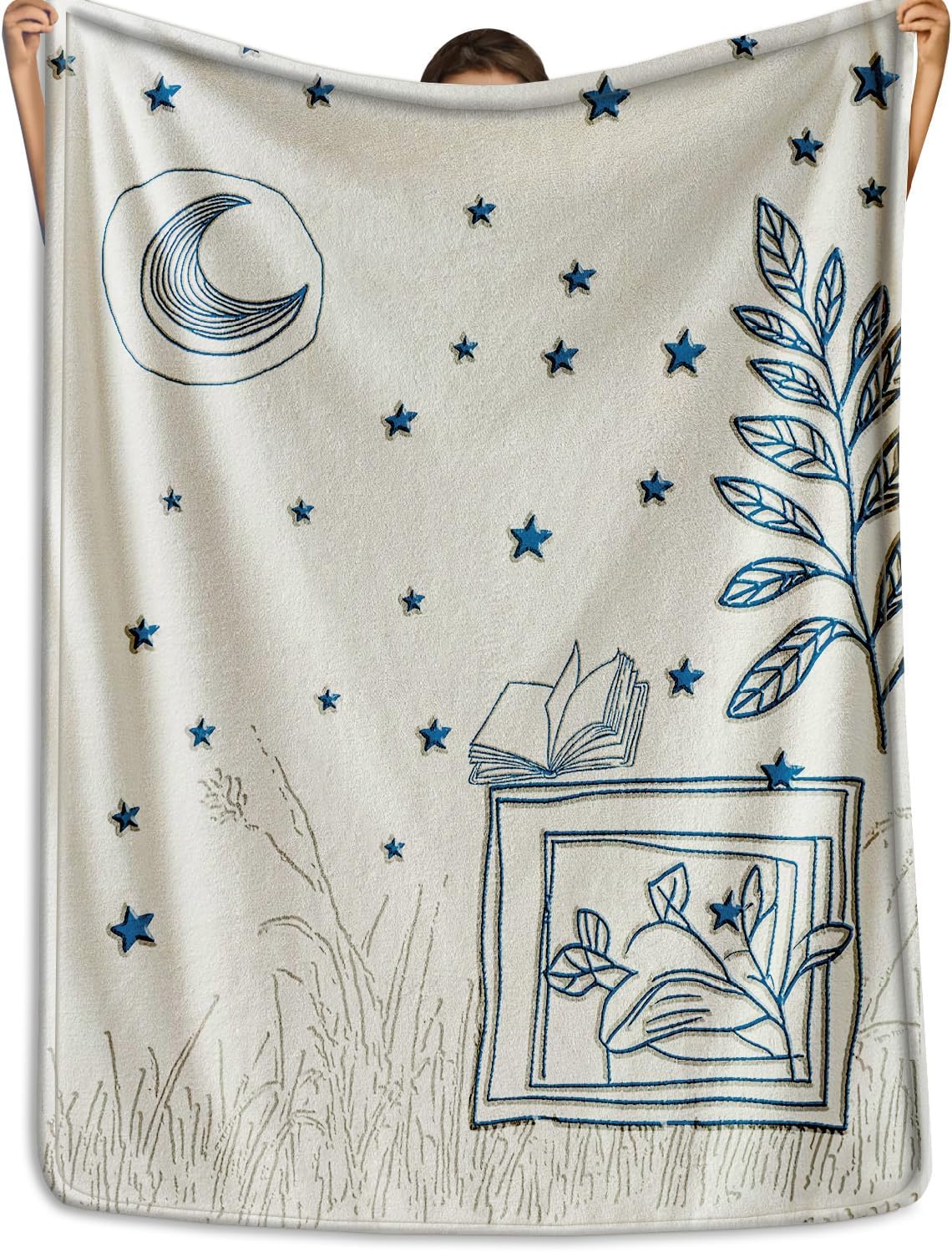 Book Lovers Gifts for Women Men, Flannel Soft Reading Blanket for Women Readers Birthday Christmas Graduation Gift - 50x40 inches