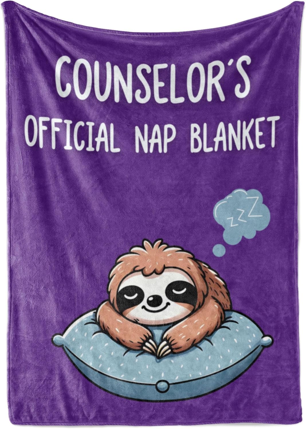 Counselor Gifts, Bed Flannel Plush Throw Blankets, Appreciation Gifts for Women on Birthday, Christmas, 50"x 65", Purple, Nap Blanket