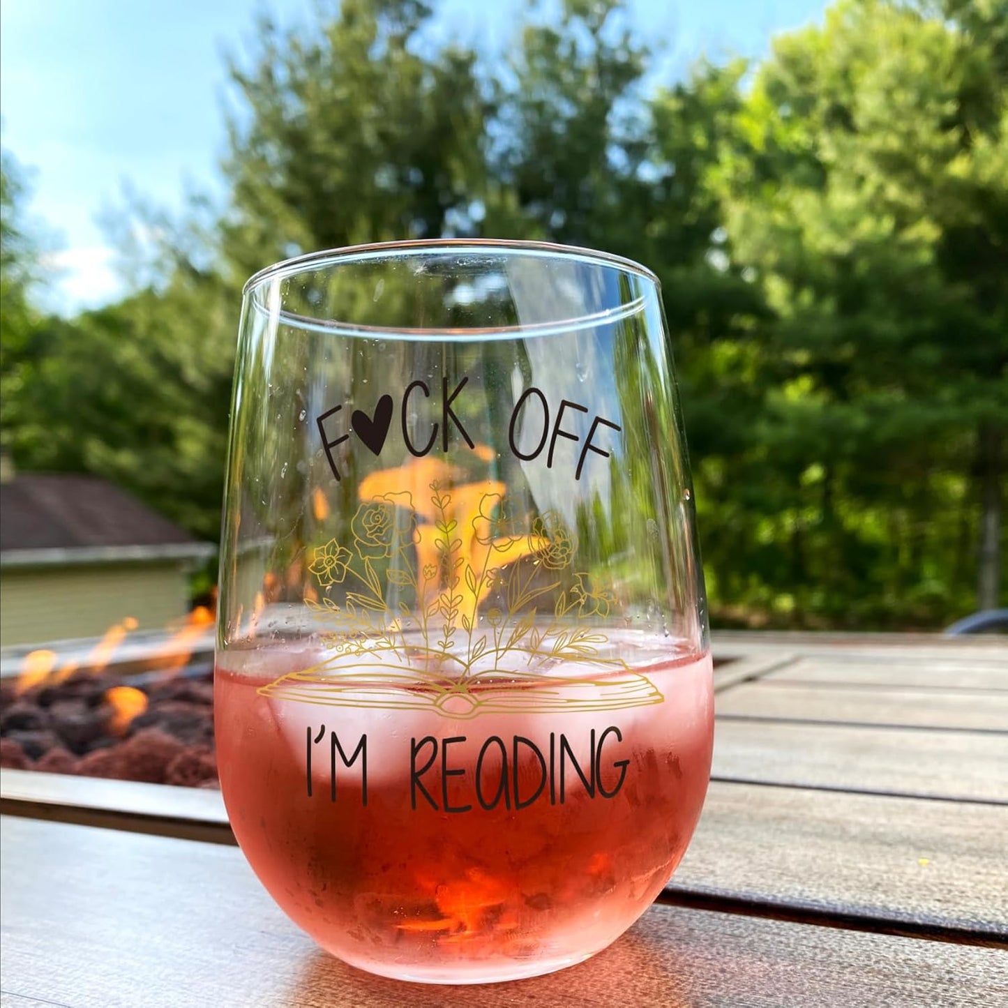 Wine Glass Gifts for Book Lover, F Off I’m Reading, Funny, Inspirational Book Club Christmas Birthday gifts for Bookworm, Readers Freinds, Funny Reading Accessories Librarian Bookish -56