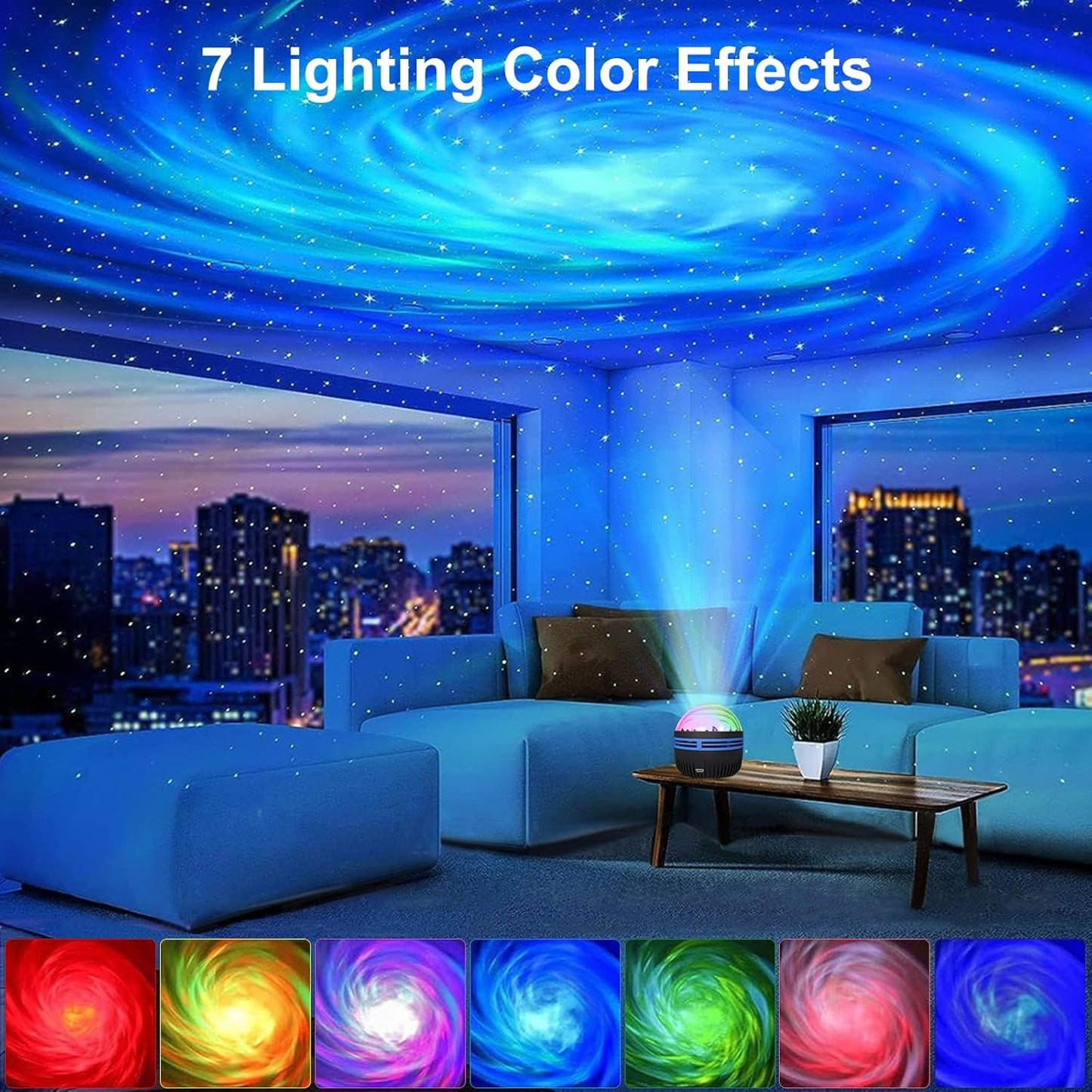 MAXROCK Black Hole Galaxy Projector, Night Light with Remote Control for Kids Bedroom, Sensory Lights for Adults Room Aesthetic, Party