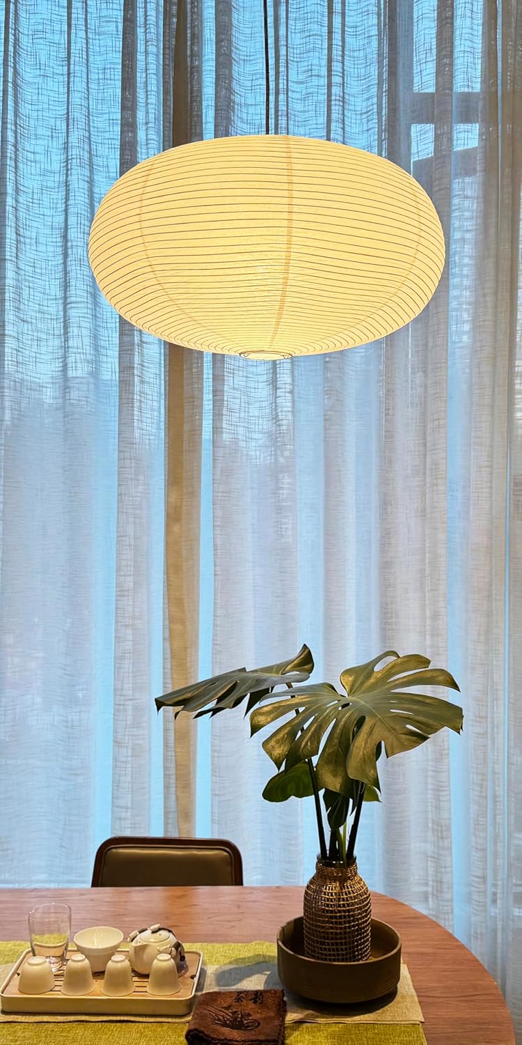 large White Oblate Pendant Lamp Shade 55.5cm(21.85in) Chinses lantern Home Decor Paper Ceiling Lampshade