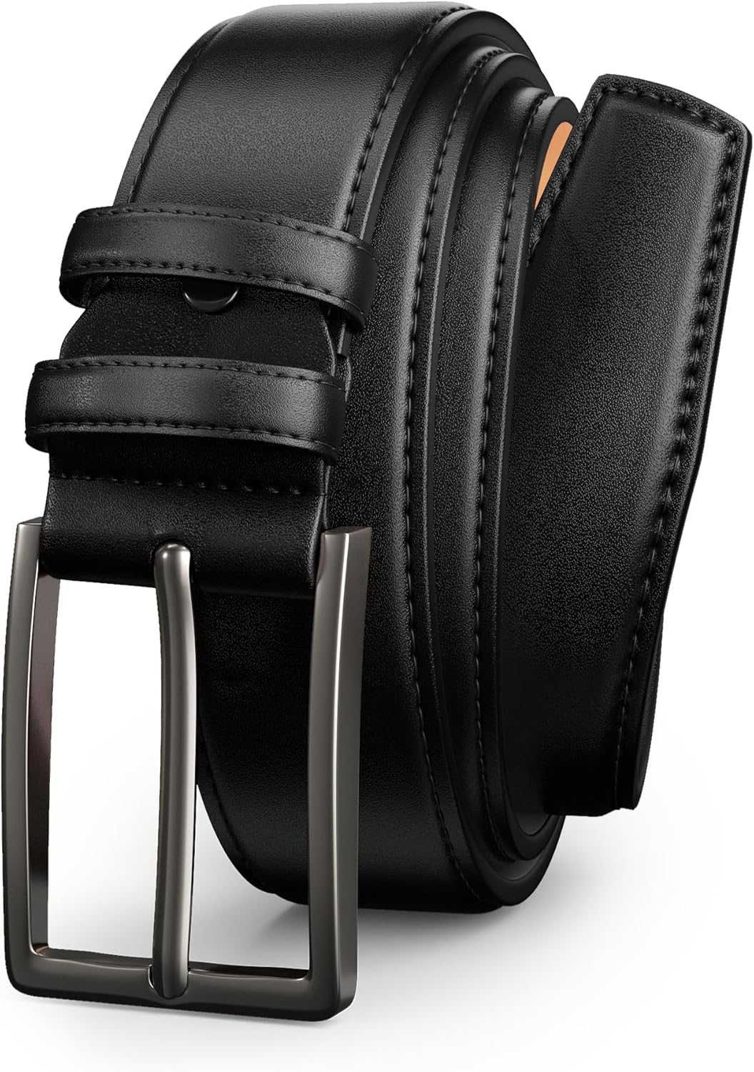 Mens Dress Belt,Mens Leather Belts for Jeans, Belt 1.38" Width