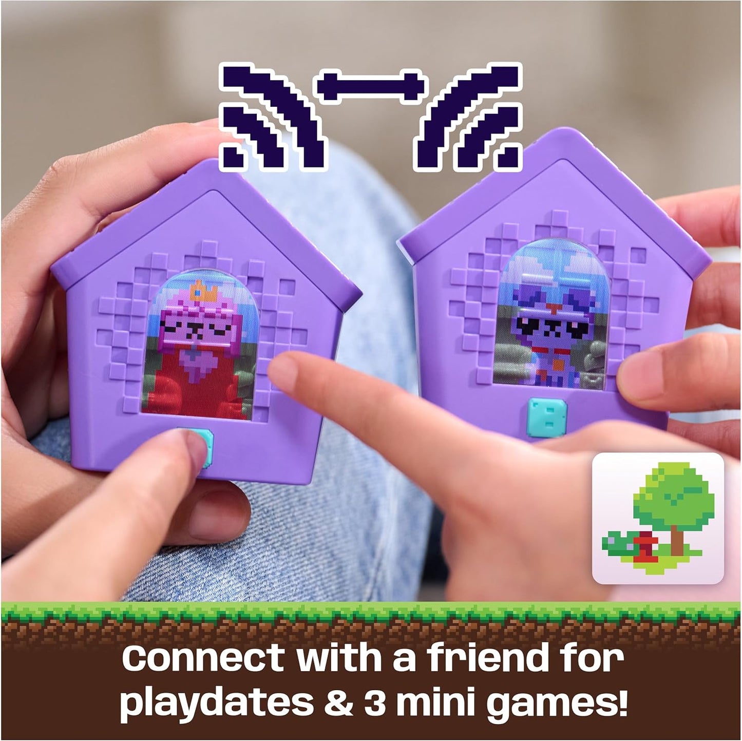 BITZEE, Doghouse Interactive Toy with 15 Puppies Inside, 3D Playroom, Great for Easter Gifts, Digital Pet Reacts to Touch