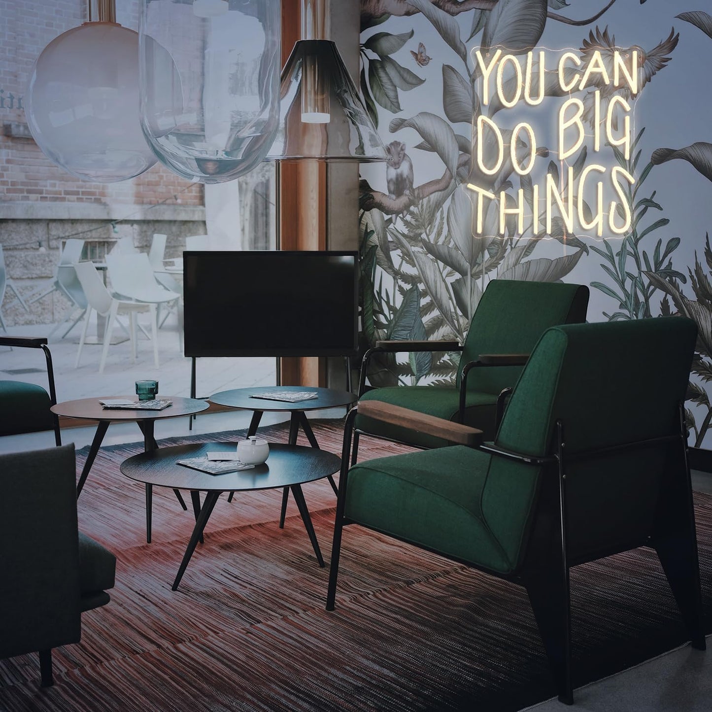 You Can Do Big Things Neon Sign Dimmable Warm White Neon Light for Wall Decor Powered by USB Positive Words Led Light Up Sign for School Classroom Bedroom Competition Occasion