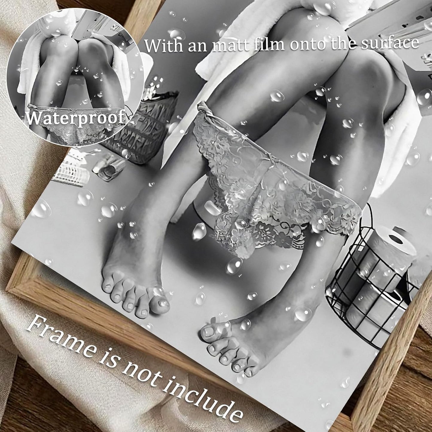 uniro Trendy Newspaper Wall Art Prints Woman Reading Newspaper in Toilet Canvas Decor Vintage Black & White Newspaper Wall Decor Aesthetic Pictures Funky Bathroom Wall Decor Disco Poster for Teen Girly Bedroom Apartment, Bar Cart decor -8x10 Unframed