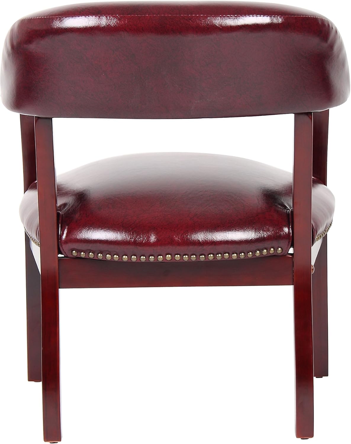 Boss Captain’s Chair In Burgundy Vinyl