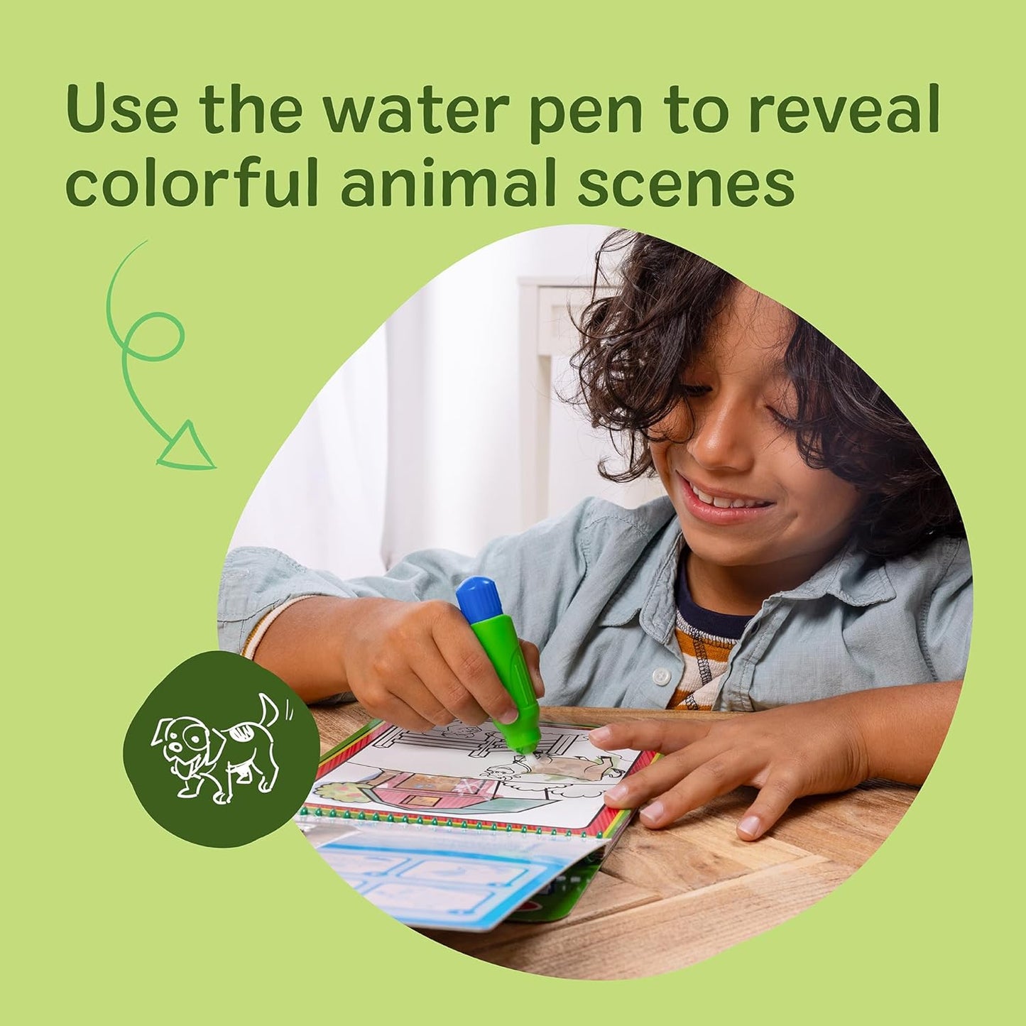 Melissa & Doug On the Go Water Wow! Mess Free Coloring Book, Reusable Water-Reveal Activity Pad, Animals, Travel Toys, Party Favors, For Toddlers & Kids Ages 3+ - FSC Certified