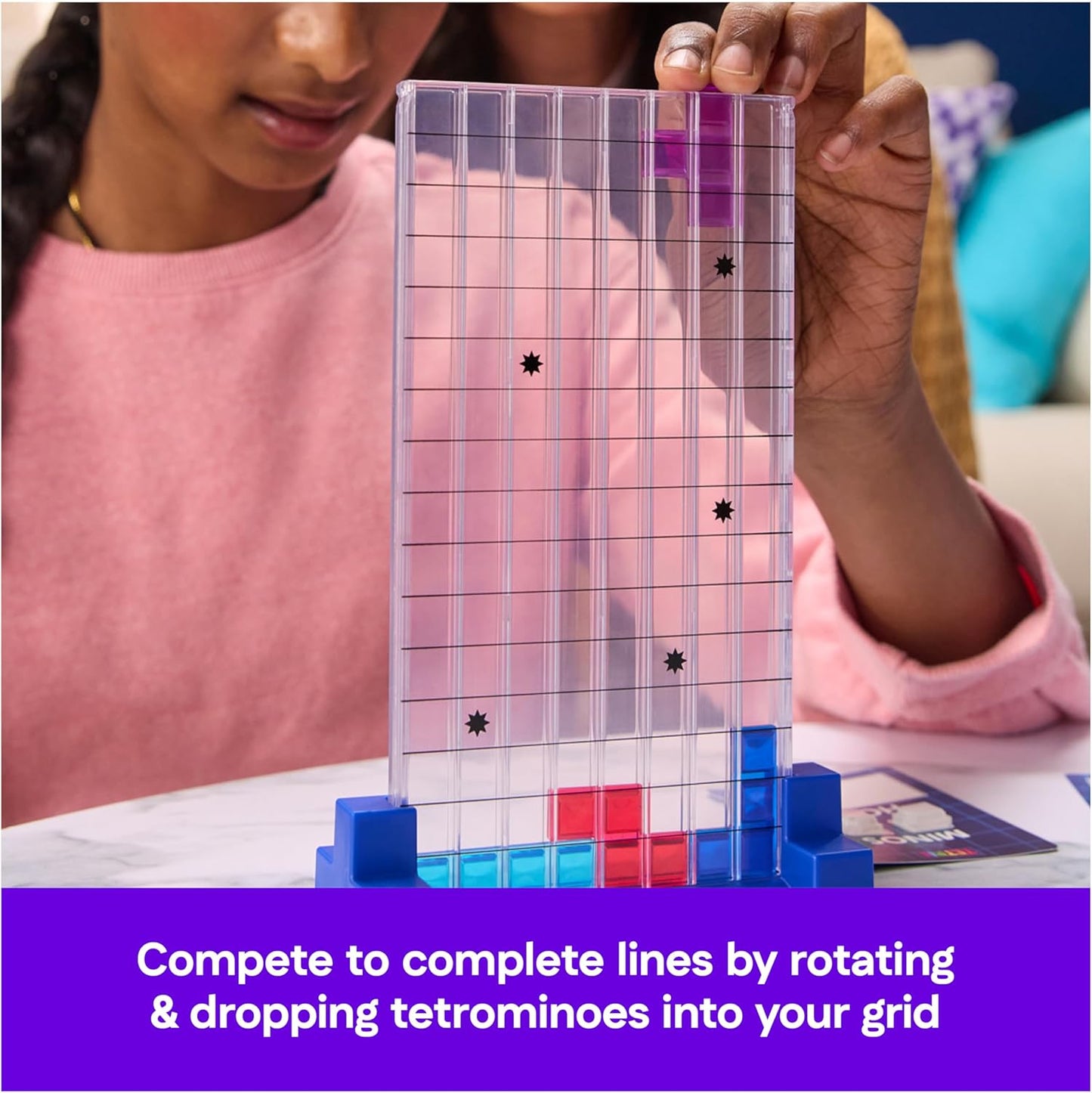 Spin Master Games, Tetris: The Board Game, Play the Classic Puzzle Game Tetris in Real Life, Multiplayer Head-to-Head Puzzle Challenge, 2-4 Players, Easter Gift, Ages 8 & Up