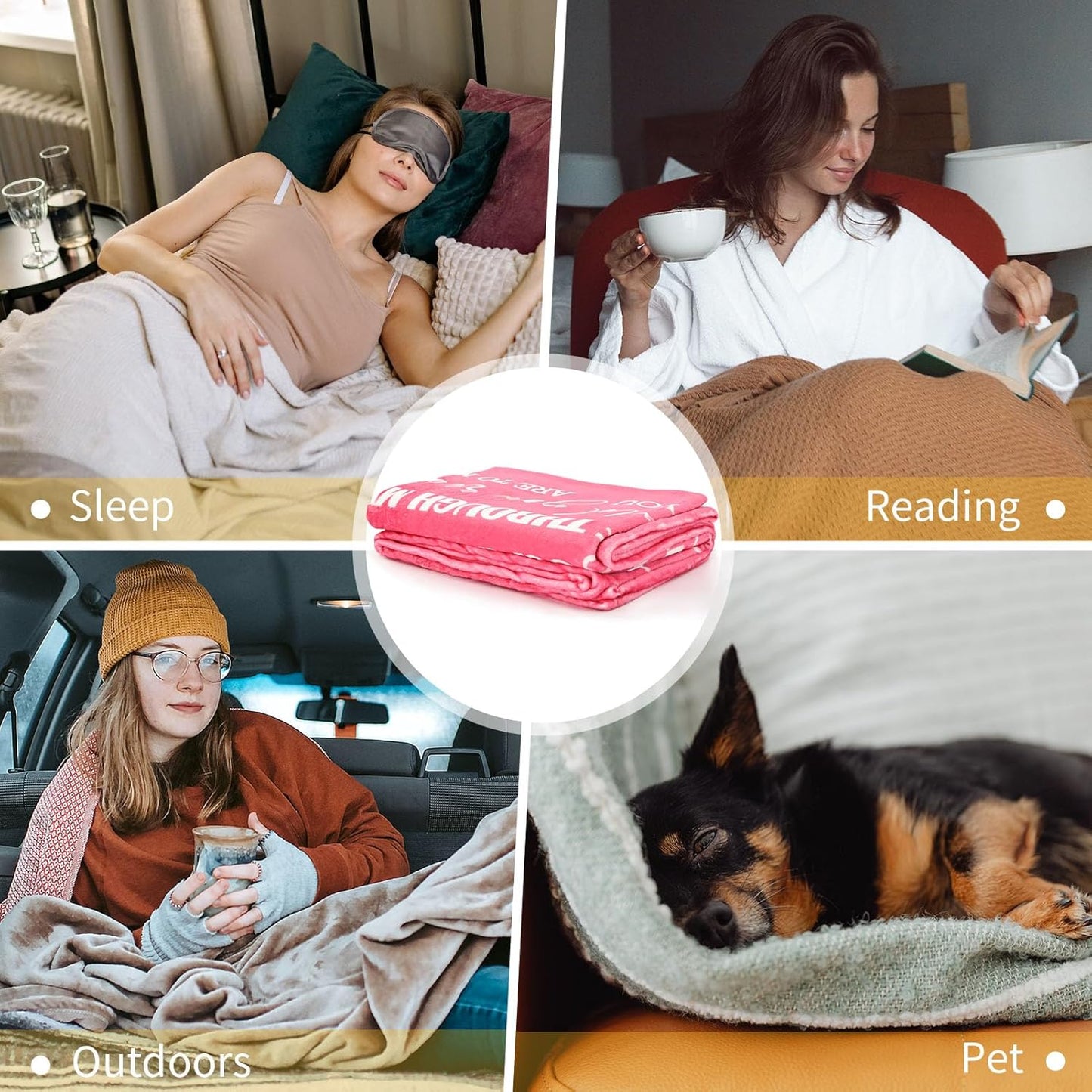 Snycler Best Friend Blanket for Women - 50"x60" Soft Throw Blanket, Birthday Gift for Bestie, BFF, Christmas or Valentine's Day for Her, Cozy Pink