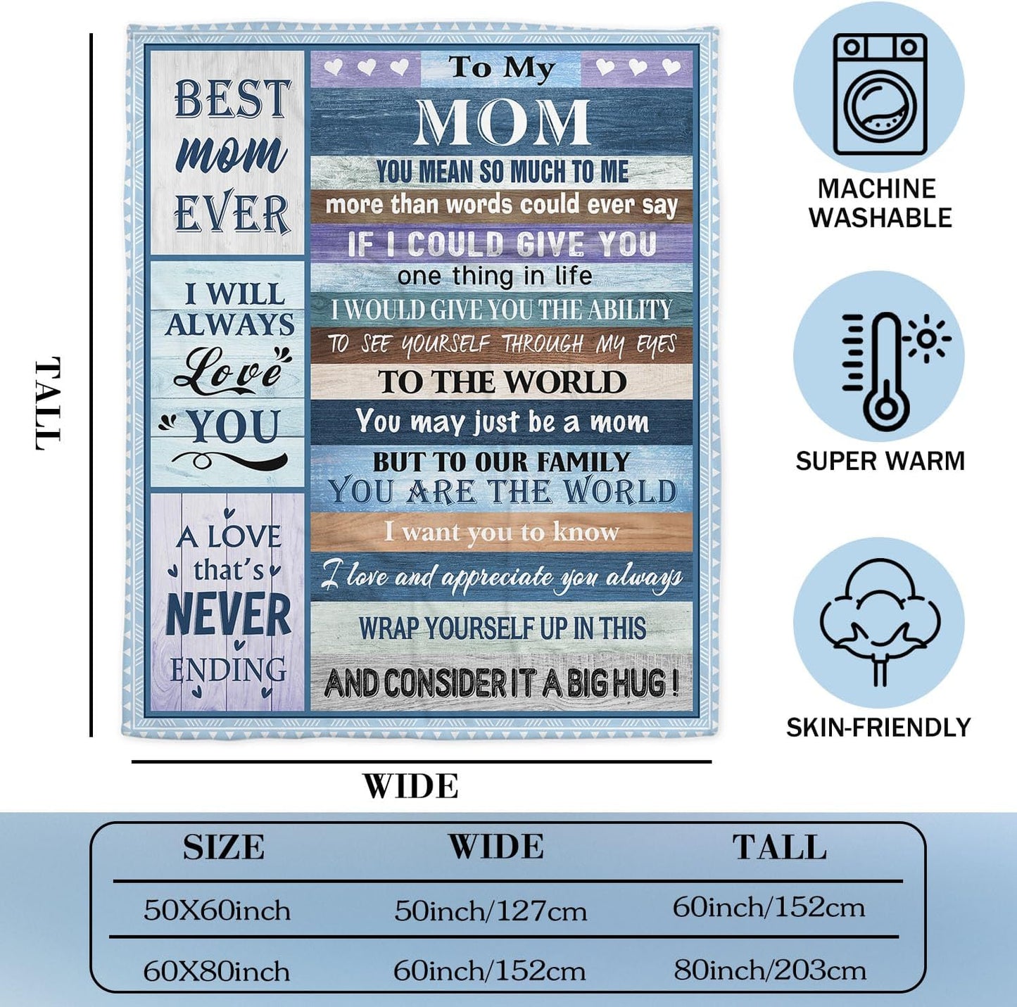 Mom Gifts - Mom Blanket 60"x 50"