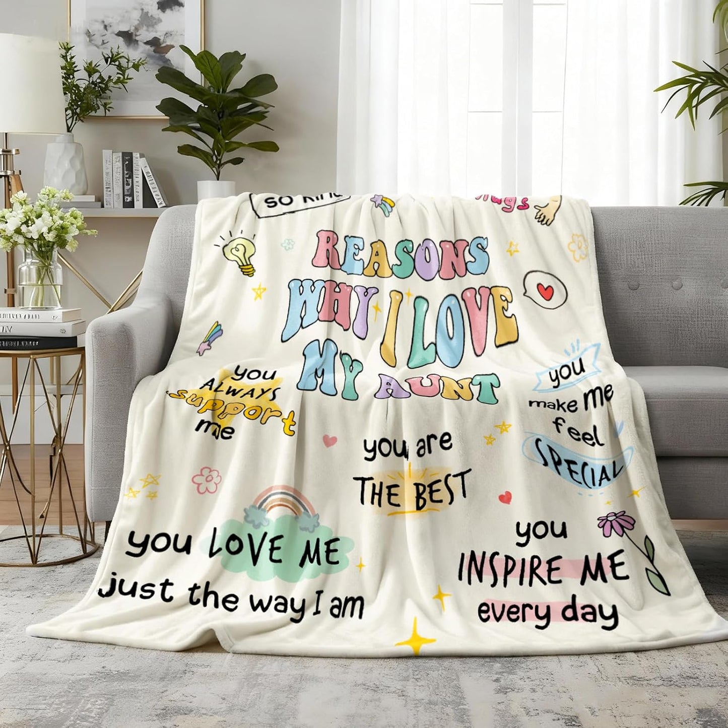 Aunt Gifts, Aunt Blanket, Aunts Birthday Gifts, Gift for Aunts from Niece Nephew, Best Auntie Ever Present Ideas for Christmas Mothers Day, to My Auntie Throw Blanket 60”x50”