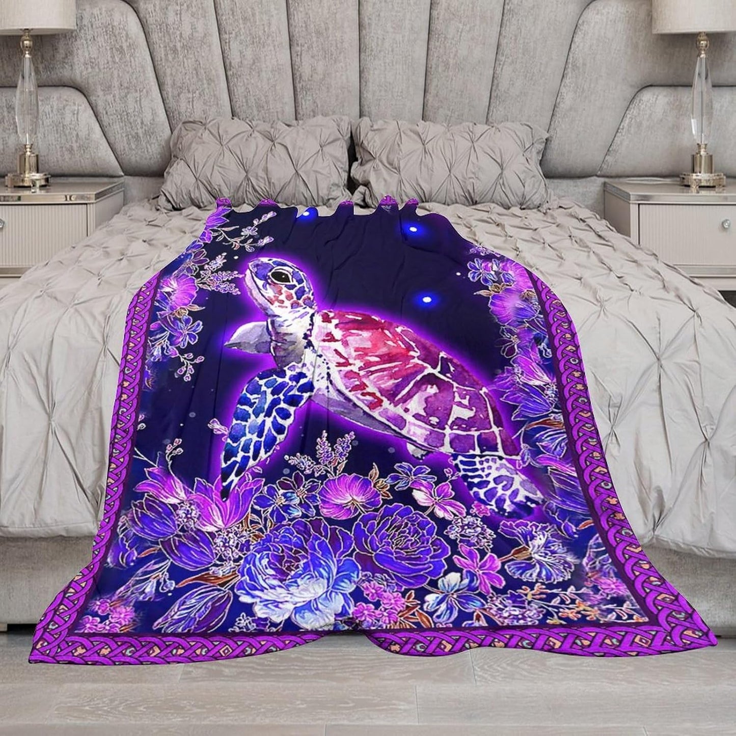 Sea Turtle Blanket Gifts for Girls Sea Turtle Lover Throw Blankets Soft Blanket Warm Fleece Flannel Plush Blankets for Bed Sofa Couch 40"x50"