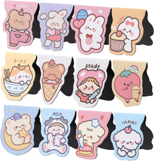Magnetic Bookmarks 12Pcs Magnet Bookmark Clips for Kids Women