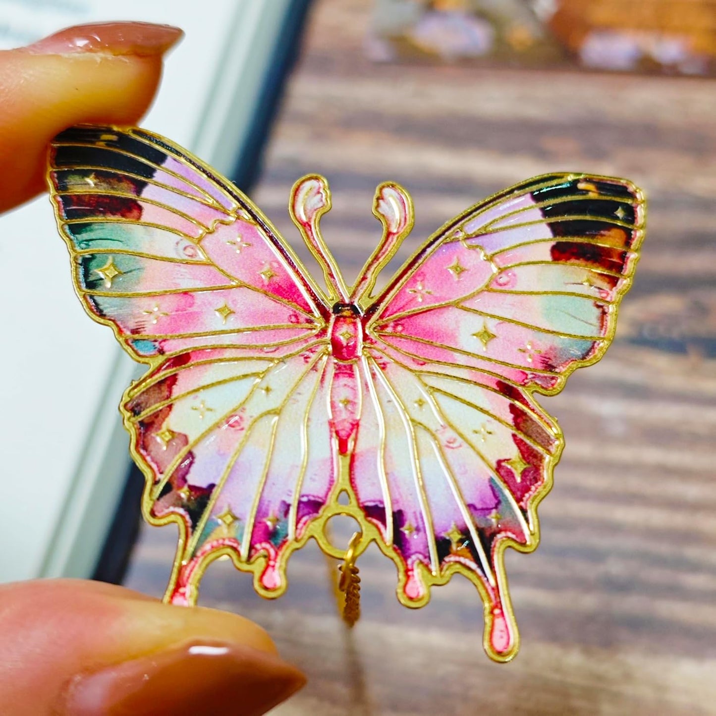 4Pcs Fancy Butterfly Bookmark, Pretty Metal Bookmarks, Book Marks for Reading Women, Cute Unique Bookmarker Reading Accessories, Birthday Graduation Gifts 2026 for Readers Book Lovers Students