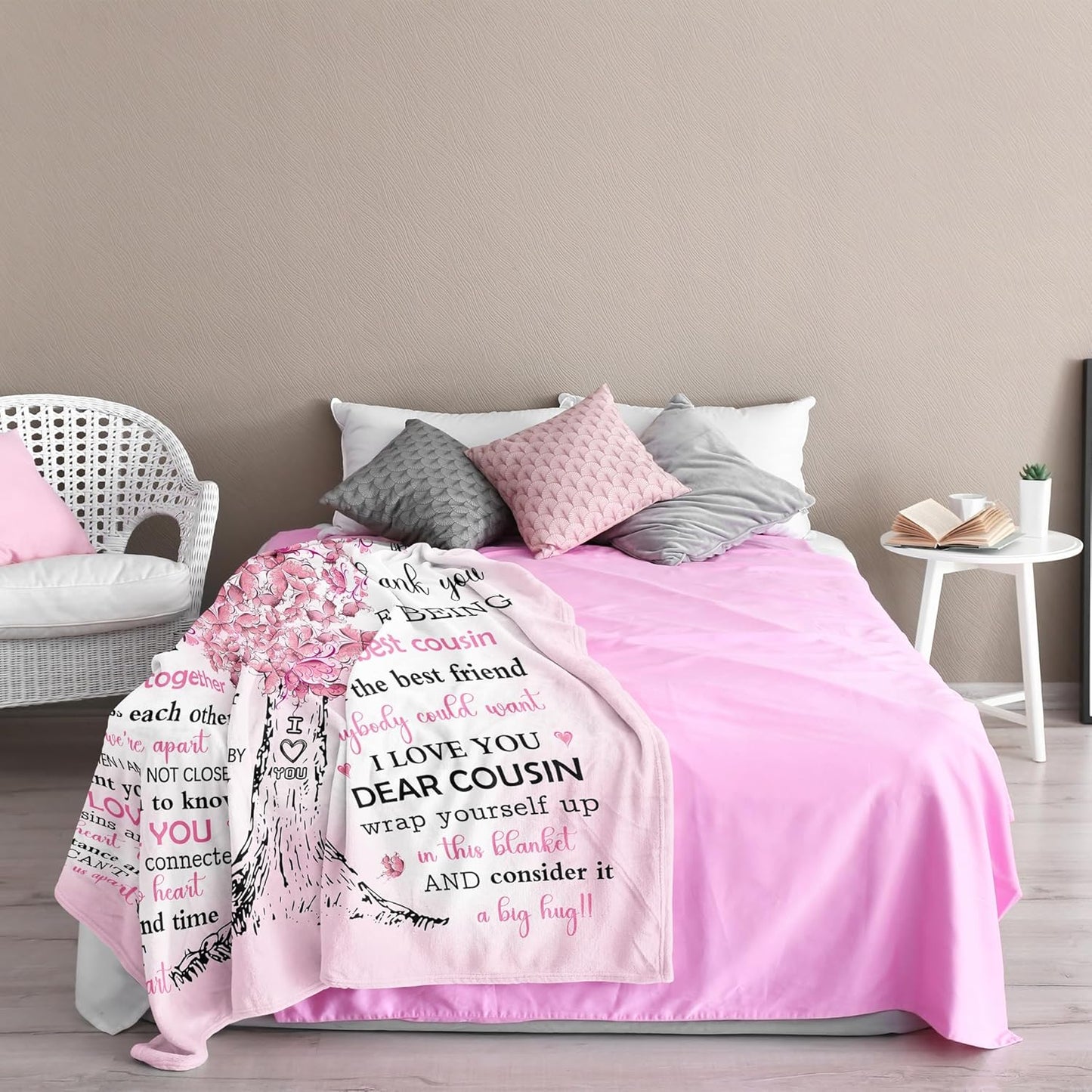 Cousin Gifts for Women Blanket, Cousin Gifts, Best Gifts for Cousins, Birthday Gifts for Cousins Female - to My Favorite Cousin Gift, Christmas Cousin Gift Ideas Throw Blanket 60"X50"