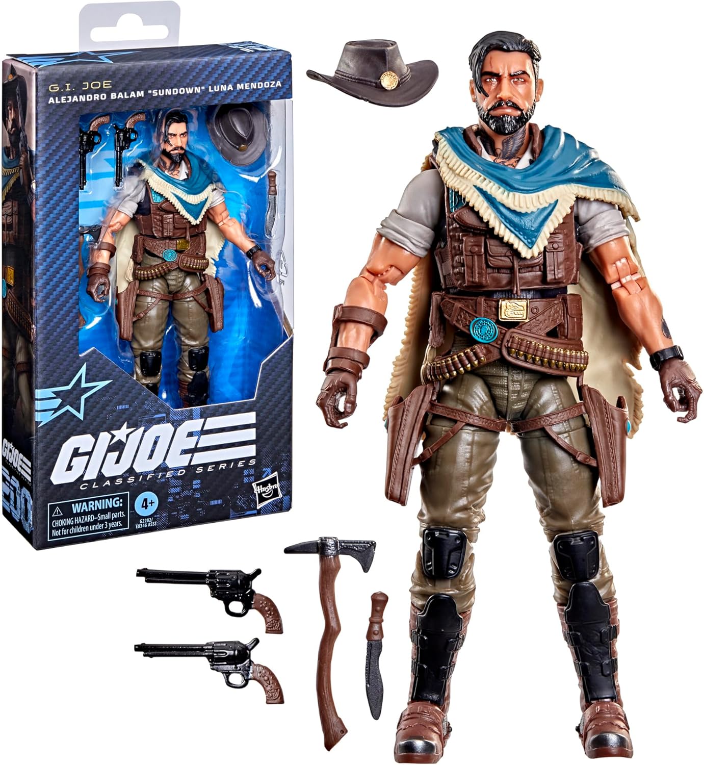 G.I. Joe Classified Series #200, Alejandro Balam Sundown Luna Mendoza, Collectible 6 Inch Action Figure Set with 5 Accessories