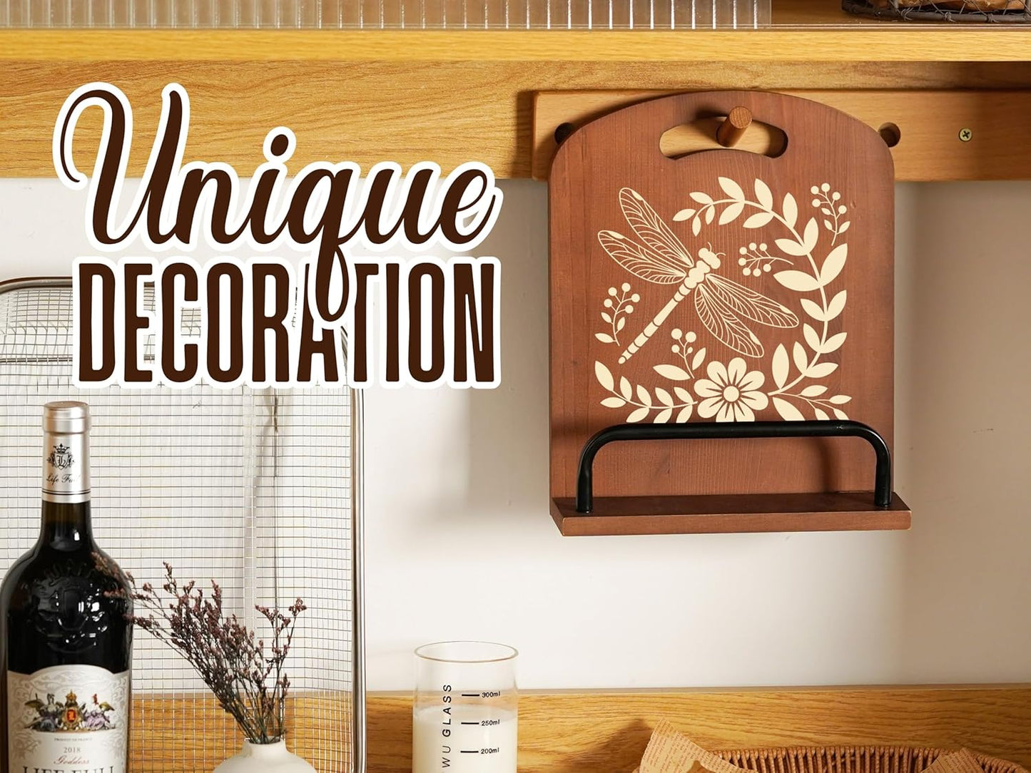 InnoBeta Dragonfly Gifts for Women, Cookbook Stand for Kitchen Counter, Perfect Gifts for Dragonfly Lovers on Birthday, Adjustable Tablet Recipe Book Holder, Unique Garden & Home Decor