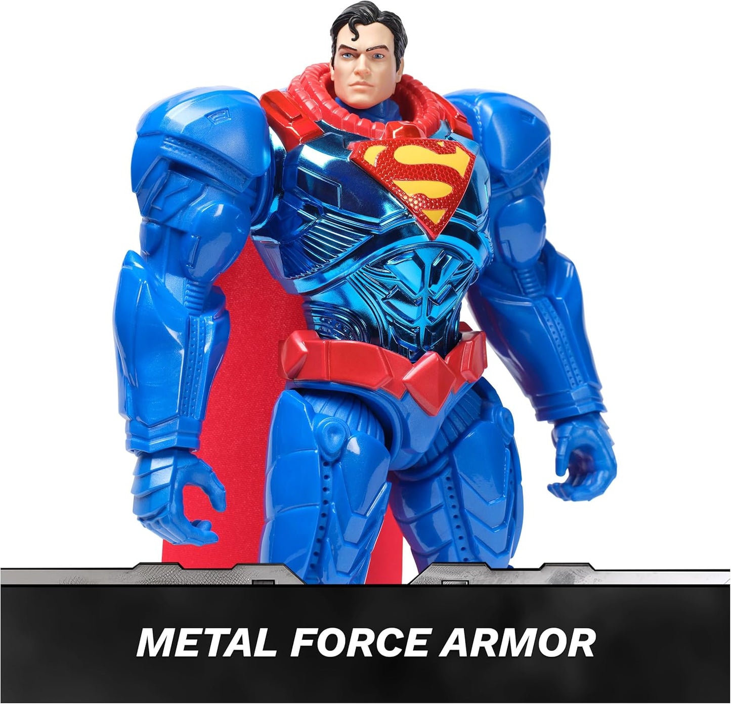 DC Comics, Metal Force Superman Action Figure, 12-Inch Extra Large Super Hero Collectible Kids Toys for Boys and Girls Ages 4 and Up