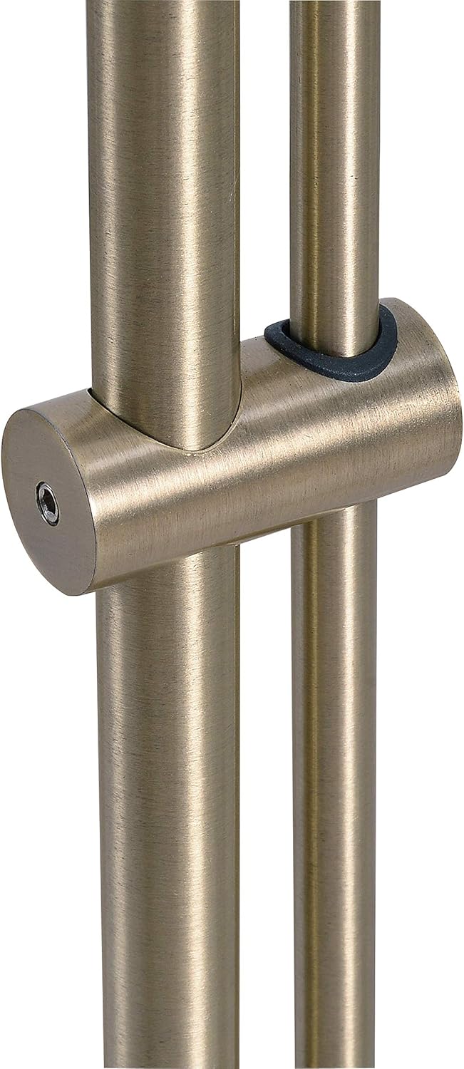Kenroy Home 33055AB Denton Floor Lamp with Antique Brass Finish, Classic Style, 50" Height, 10.125" Width, 19.5" Depth