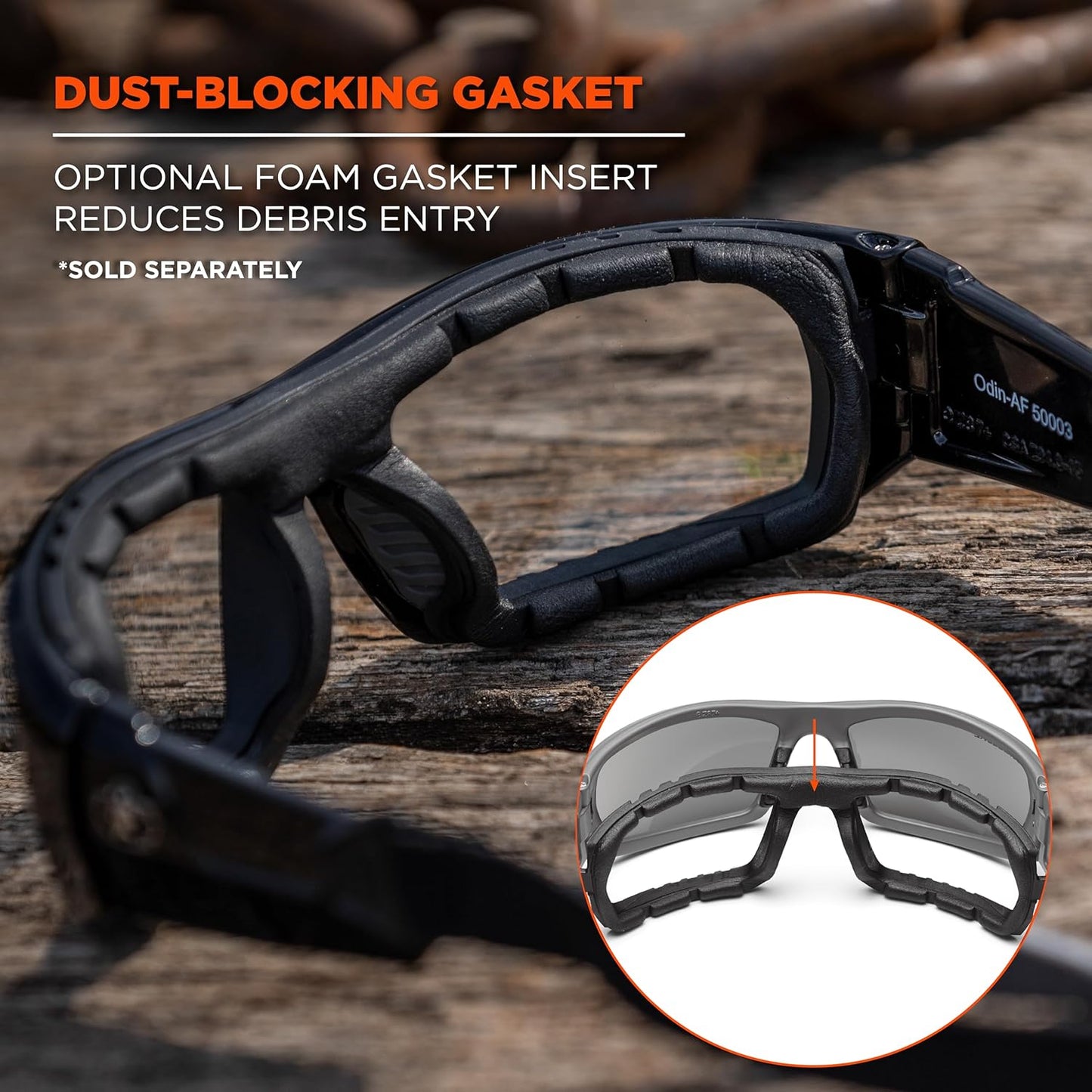 Ergodyne Skullerz ODIN Safety Glasses Sunglasses, Impact Resistant Z87.1+