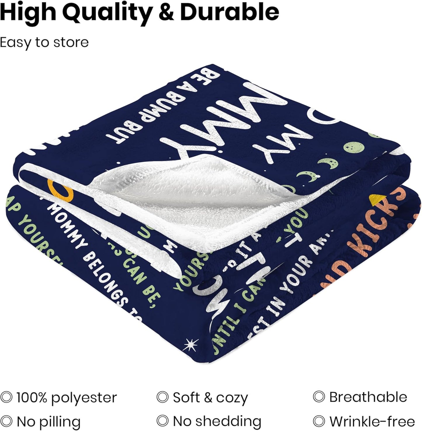 Mom to Be Gifts Pregnancy Gifts - First Time Mom Gifts, Promoted to Mom Gifts, Flannel Soft Blankets and Throws for New Mommy 60x80in