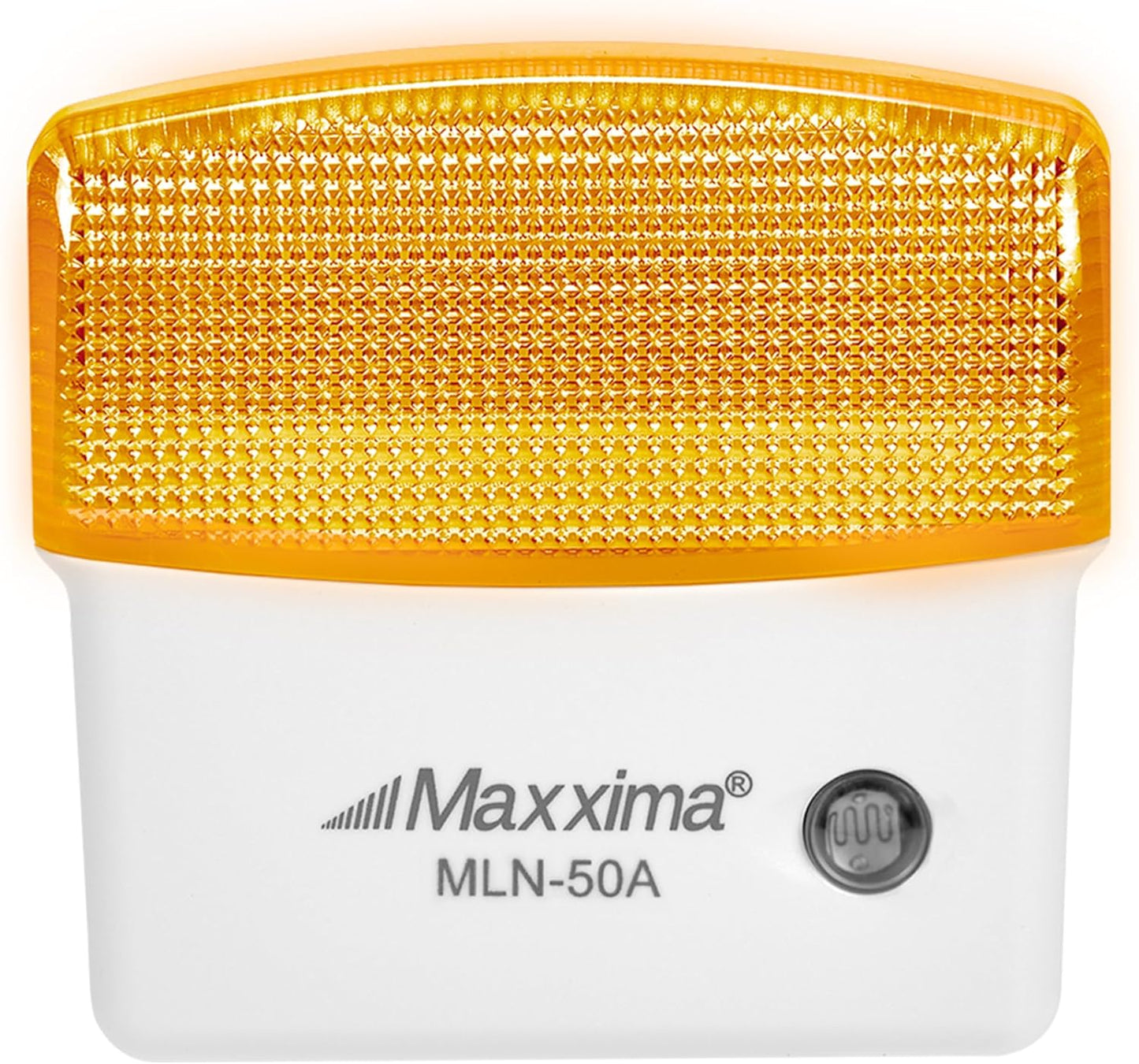 Maxxima LED Night Light with Dusk to Dawn Sensor - Featuring 25 Lumens, Plug In, Ideal for Bedrooms, Bathrooms, Basements, Hallways, and Senior Living, Amber Light - 2 Pack
