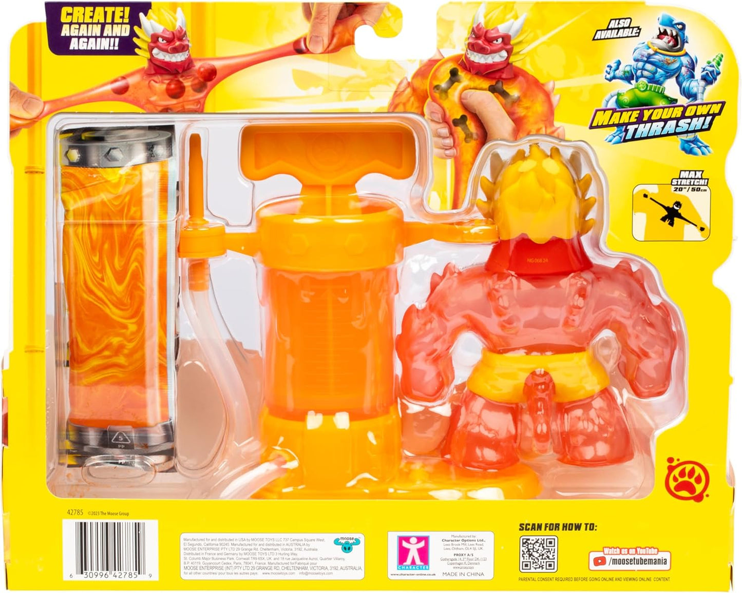 Heroes of Goo Jit Zu Hero Creator - Create Your Own Blazagon Stretch Action Figure Toy, 3 Unique Fillings