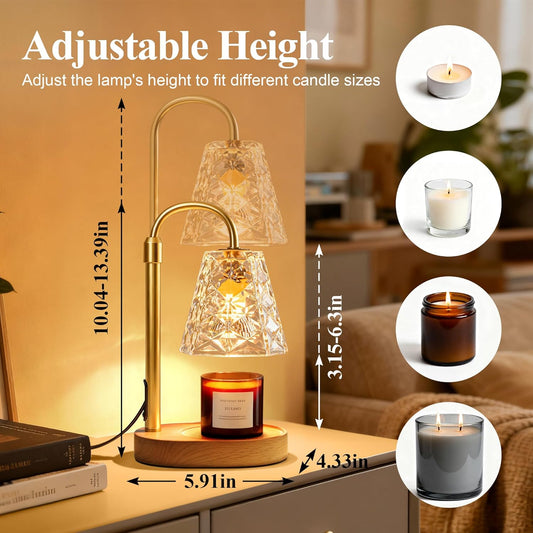 Candle Warmer Lamp with Timer, Birthday Gifts for Women Mom, House Warming Gifts New Home, Wax Melt Warmer for Scented Jar