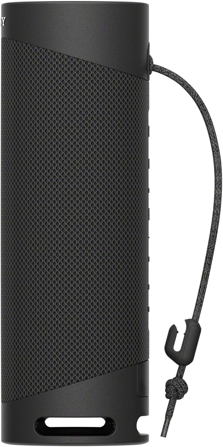 Sony SRSXB23 Extra BASS Bluetooth Wireless Portable Waterproof Speaker (Black) with Hardshell Travel and Protective Case Bundle (2 Items) - Compact, Lightweight Design, up to 12 Hours of Playtime