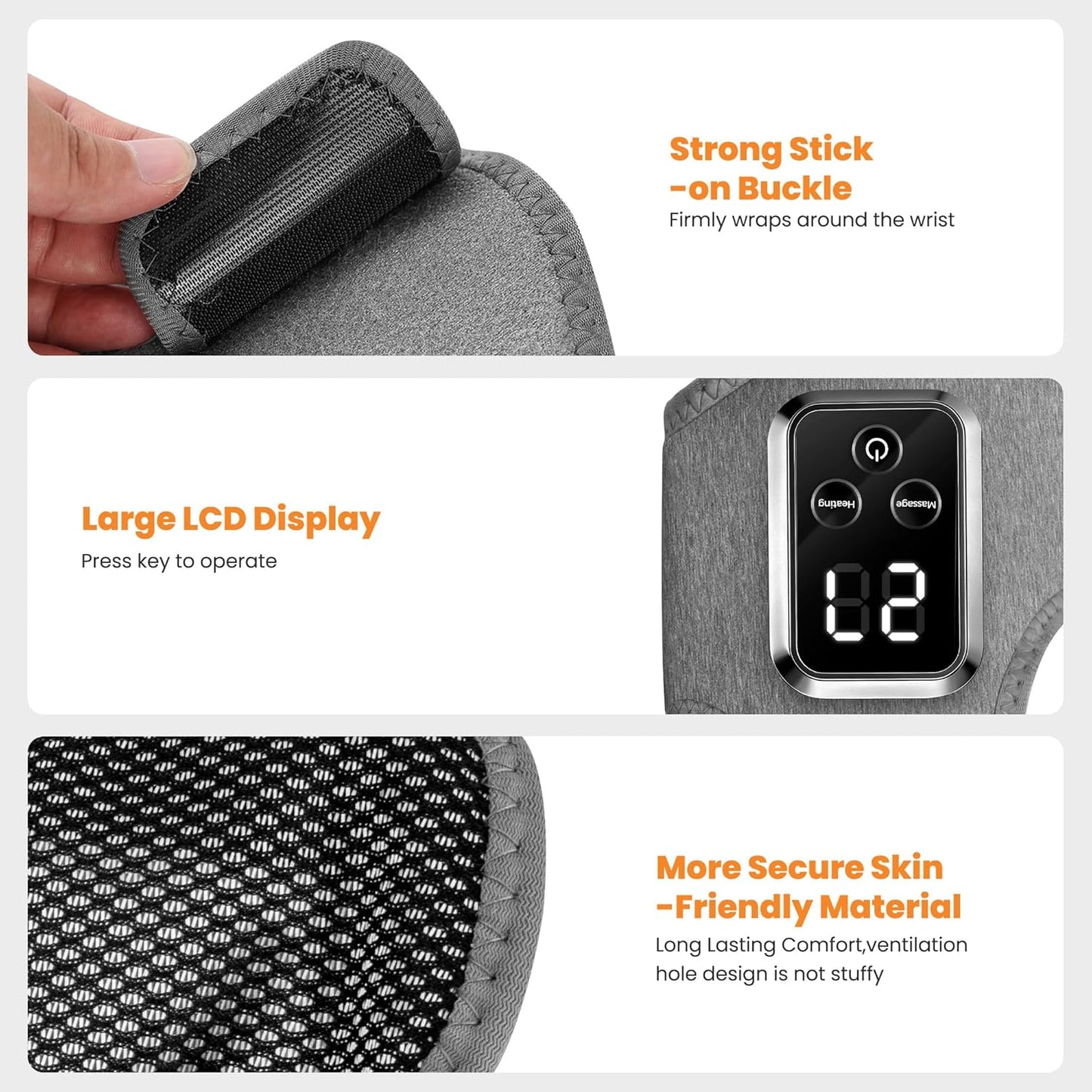 YAZHI Foot Massager 2-in-1 Warming Wrap – Relax & Renew Foot & Ankle Massager with 3 Modes & 4 Heat Levels, Portable for Home or Travel 2pack