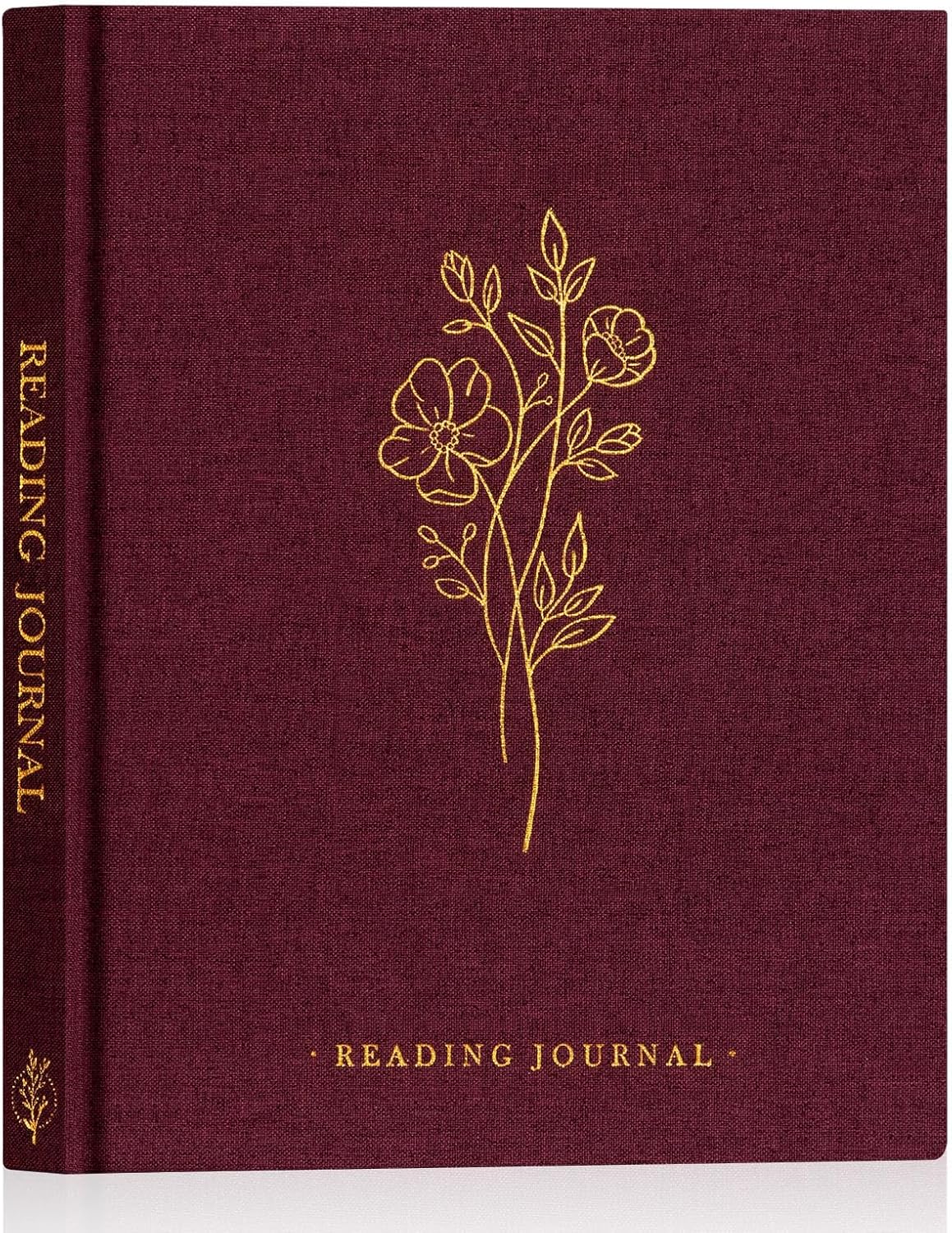 Lanpn Reading Book Journal for Book Lovers Readers, 9.3" x 7.7", 158 Pages Linen Hardcover Books Tracker with 52 Reviews, Read Log Notebook Bookish Gifts (Pruple)