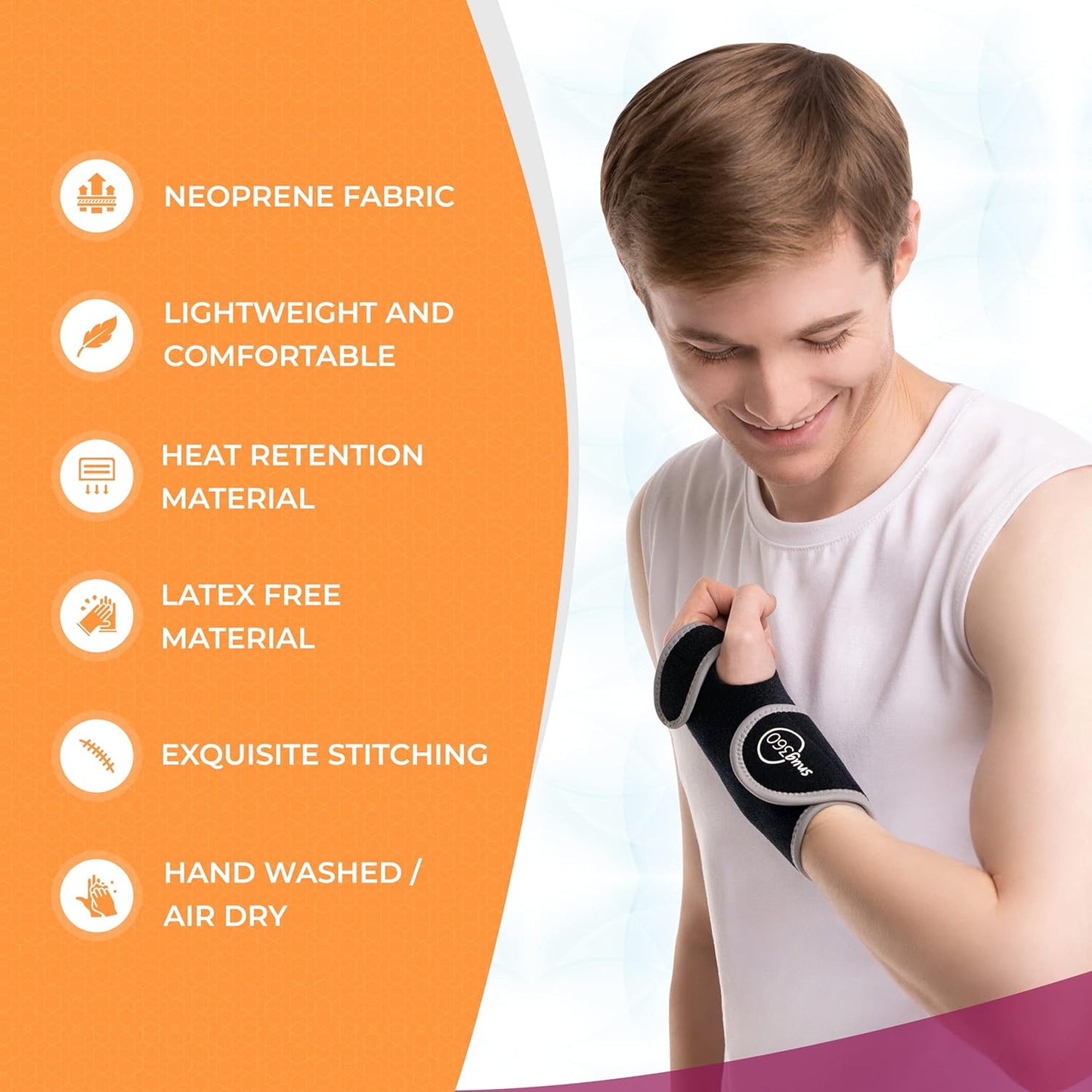 Carpal Tunnel Wrist Brace Left Hand - Adjustable & Breathable Wrist Support Brace for Carpal Tunnel, Tendonitis, Arthritis, Sprain & Fracture, Removable Aluminum Wrist Splint
