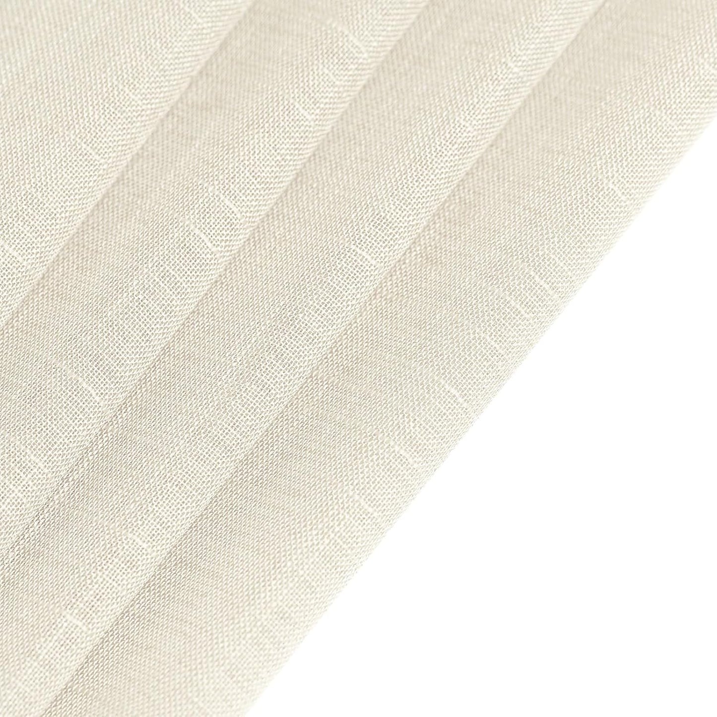 L.Z.E Beige Sheer Curtains 63 Inch Length for Living Room 2 Panels Set Linen Look Sheer Curtains & Drapes for Bedroom Dining Room Nursery Windows Solid Sheers Short Rod Pocket