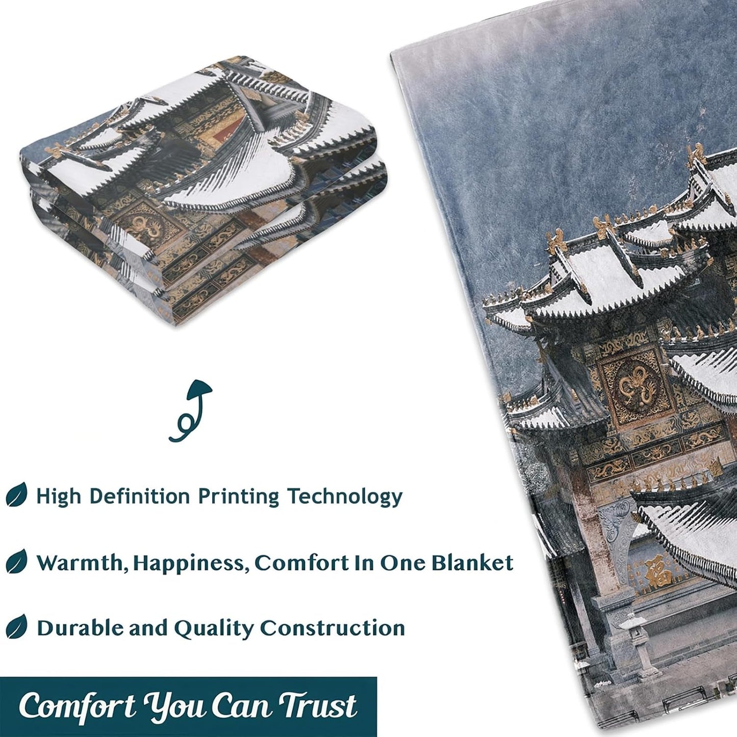 Floral Book Stack Blanket 50X60 in, Flannel Throw Blankets for Travel Camping Sofa Living Room Decor, Lightweight Cozy Soft Fuzzy Gifts for Women Adults Kids