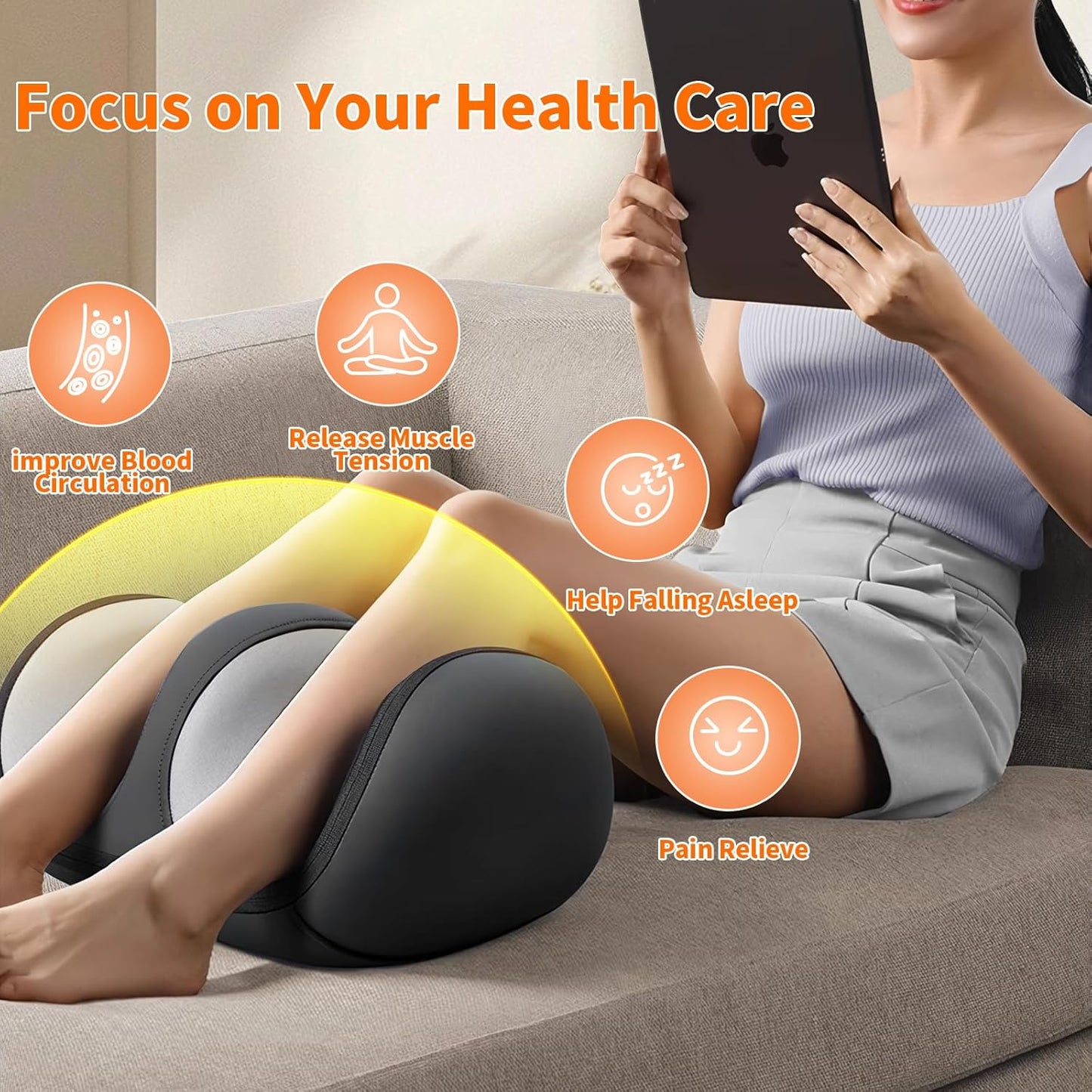 Foot and Calf Massager with Heat, Shiatsu Kneading Foot Massager for Pain Relief, Deep Tissue Massager Machine with Massage Roller, Wired Remote, Gifts for Mom Dad